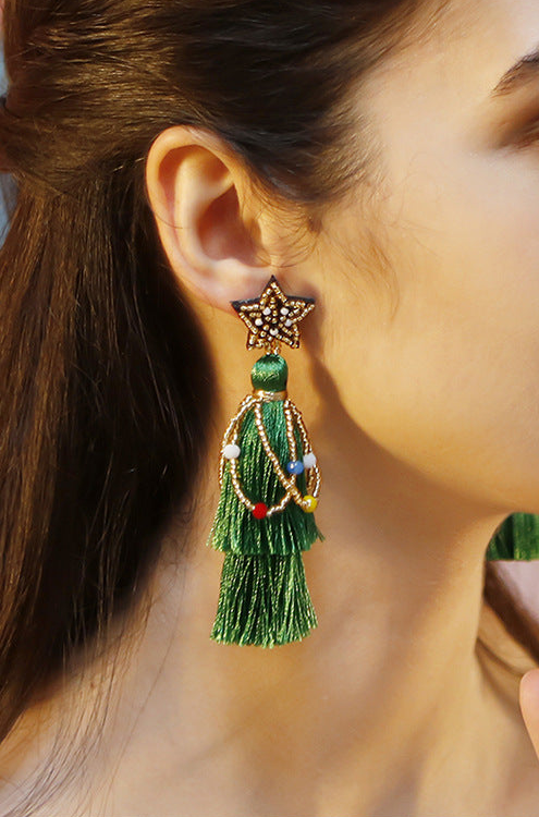 Scarlitt Star Tassel Earrings – image 4
