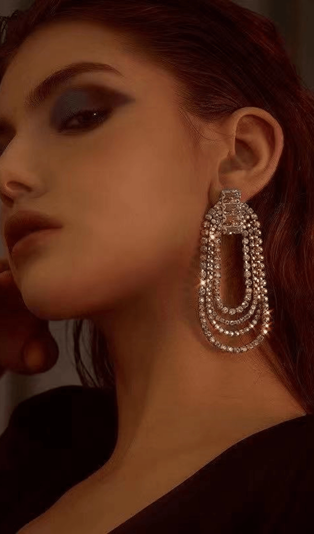 Sloane Oval Tassel Earrings – image 2