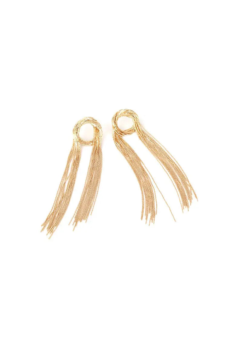 Lili Golden Tassel Earrings – image 2