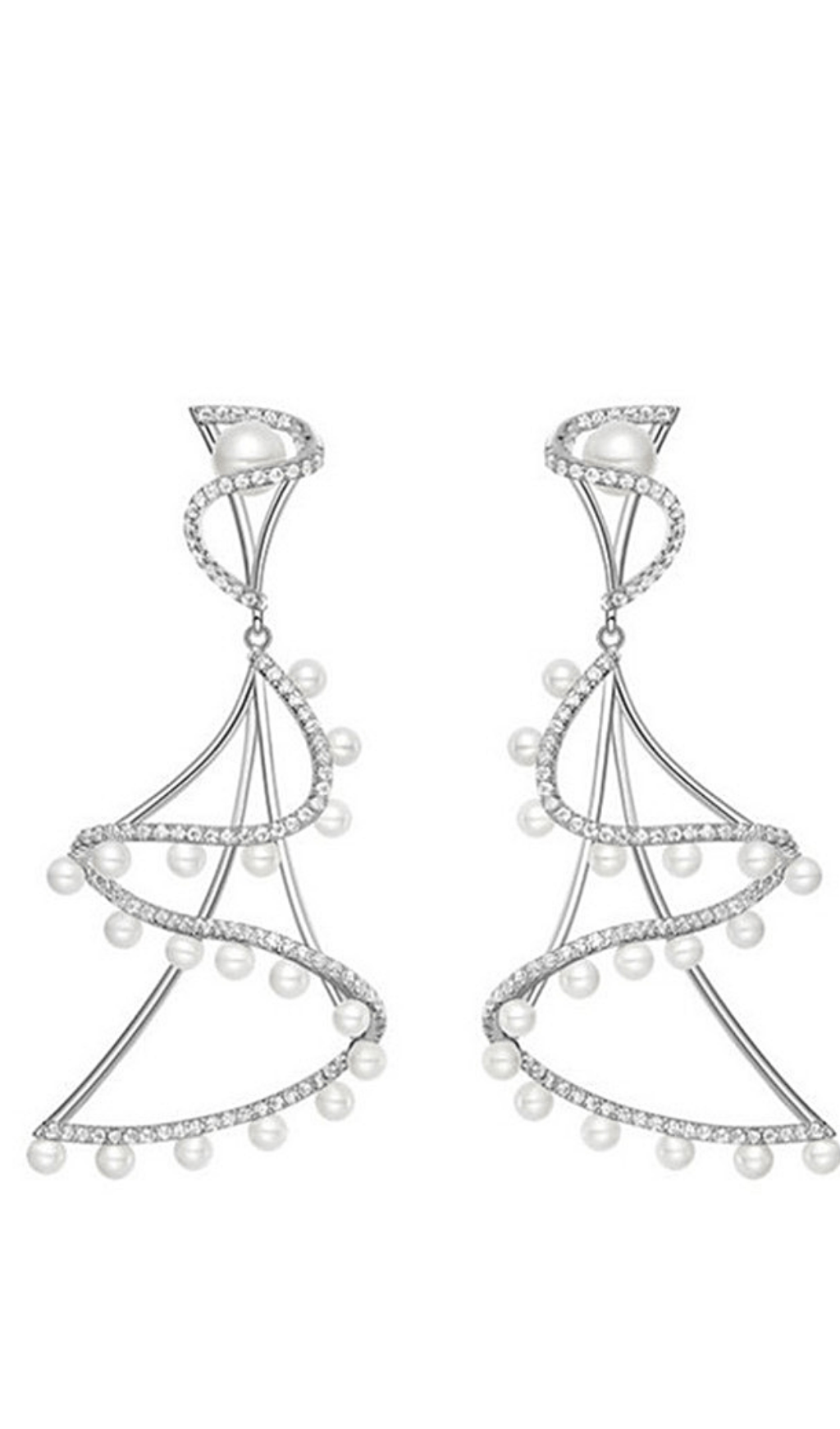 Adelynn Rotating Ballet Pearl Earrings – image 1