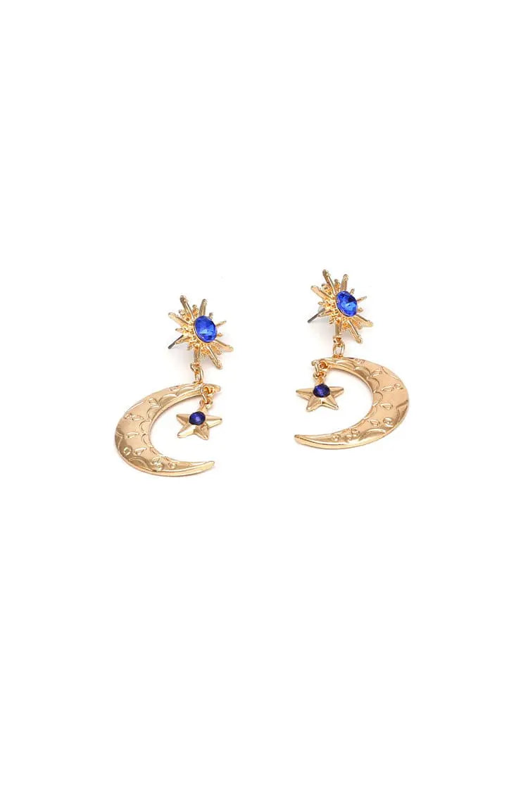 Amyas Crystal Moon Earrings – image 2