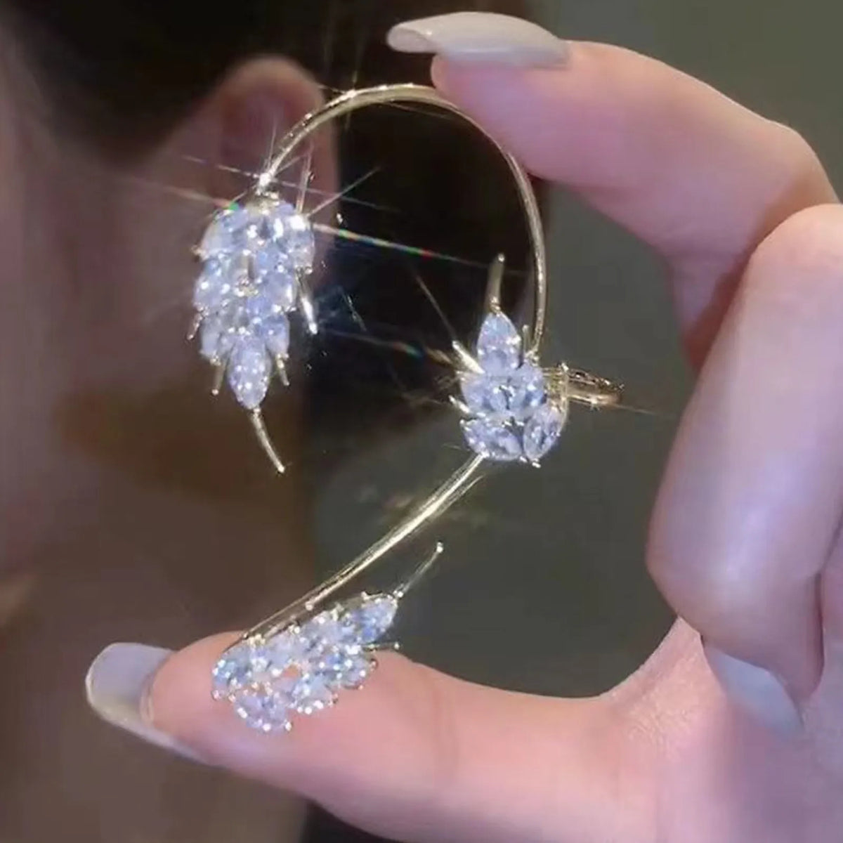 Elysian Leaf Ear Cuff - Pair – image 3