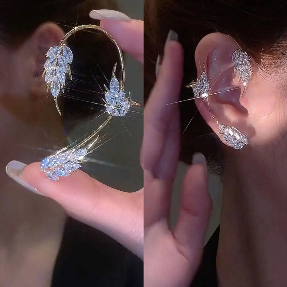Elysian Leaf Ear Cuff - Pair – image 2
