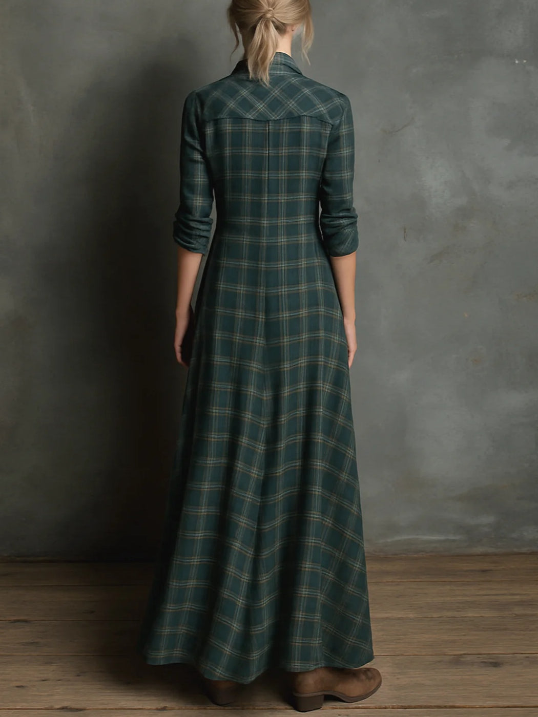 Valentina – Long checkered dress – image 2
