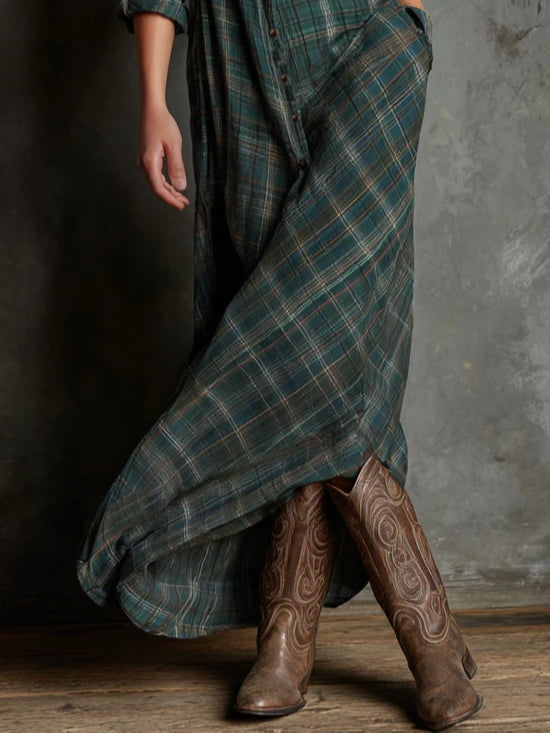 Valentina – Long checkered dress – image 3