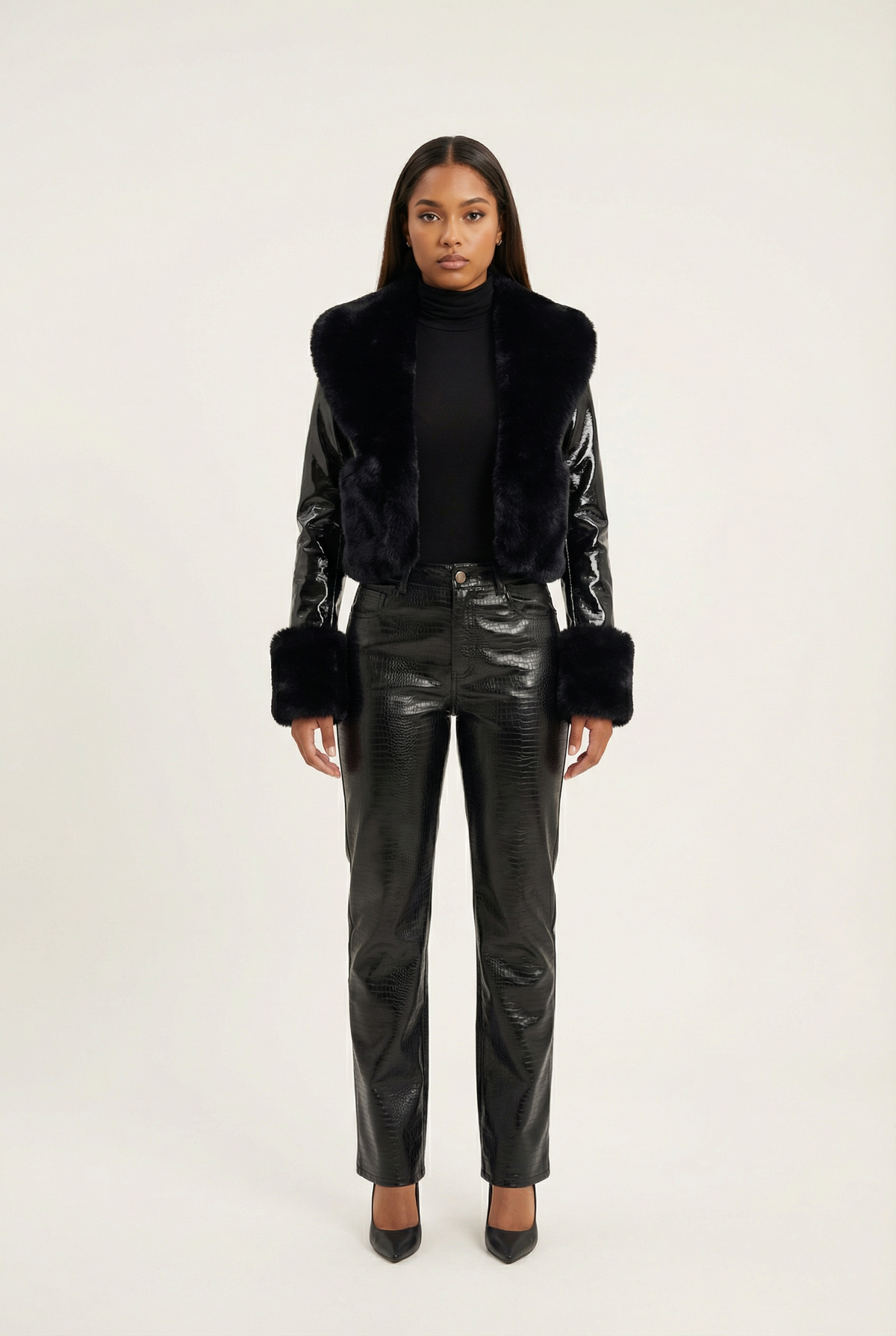 Romane Short Coat – Black – image 1