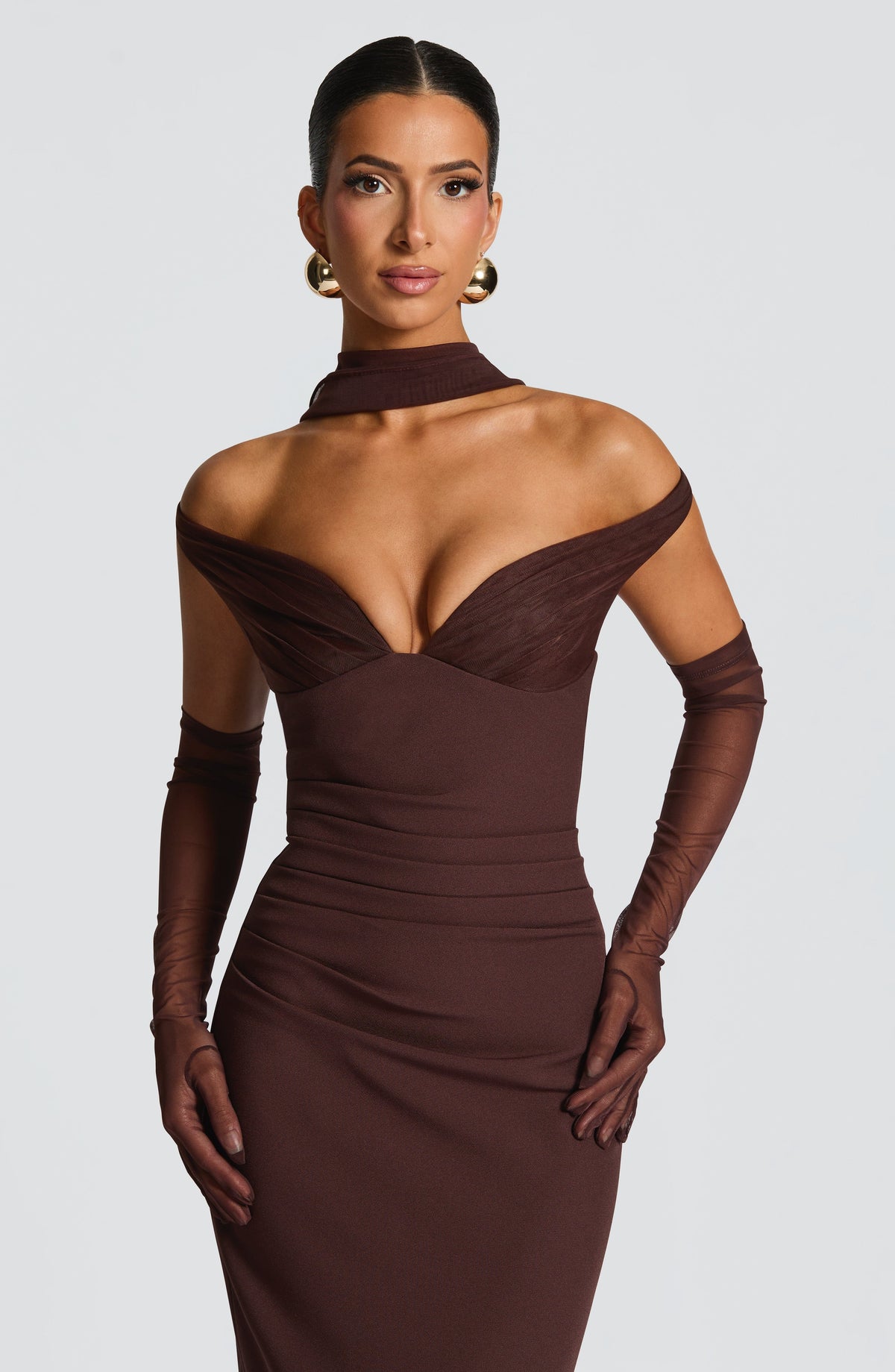 Abigail Maxi Dress - Plum Brown – image 11