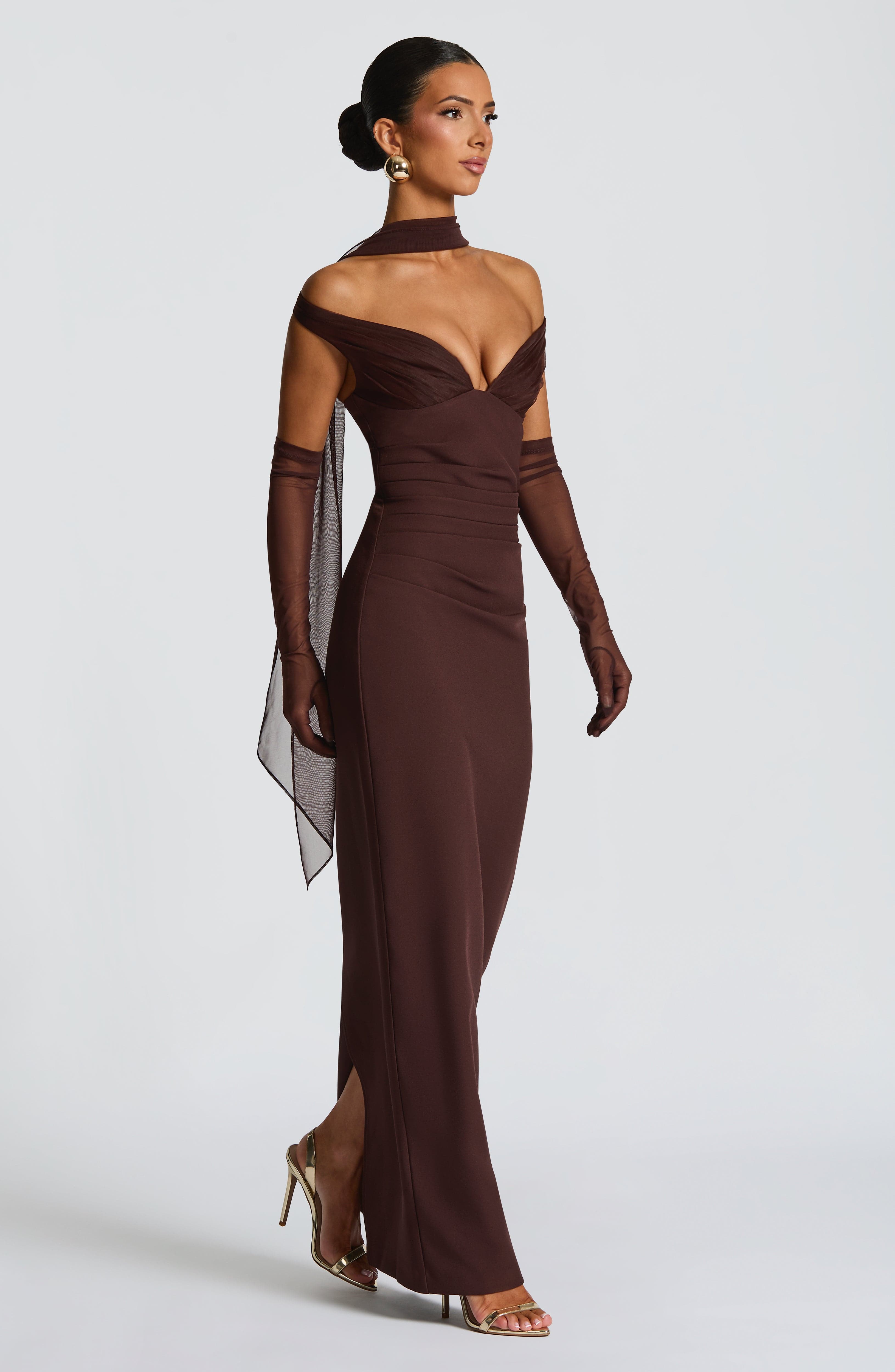 Abigail Maxi Dress - Plum Brown – image 9