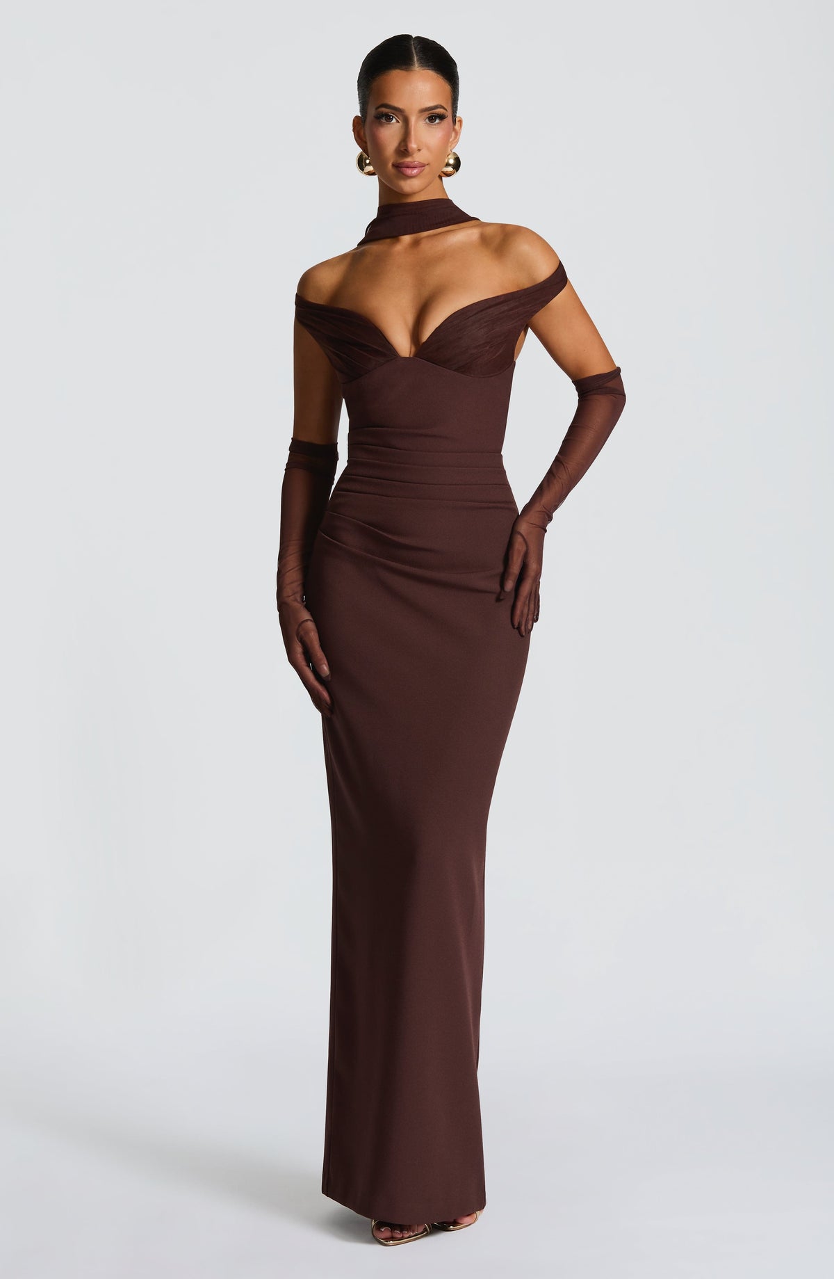 Abigail Maxi Dress - Plum Brown – image 10