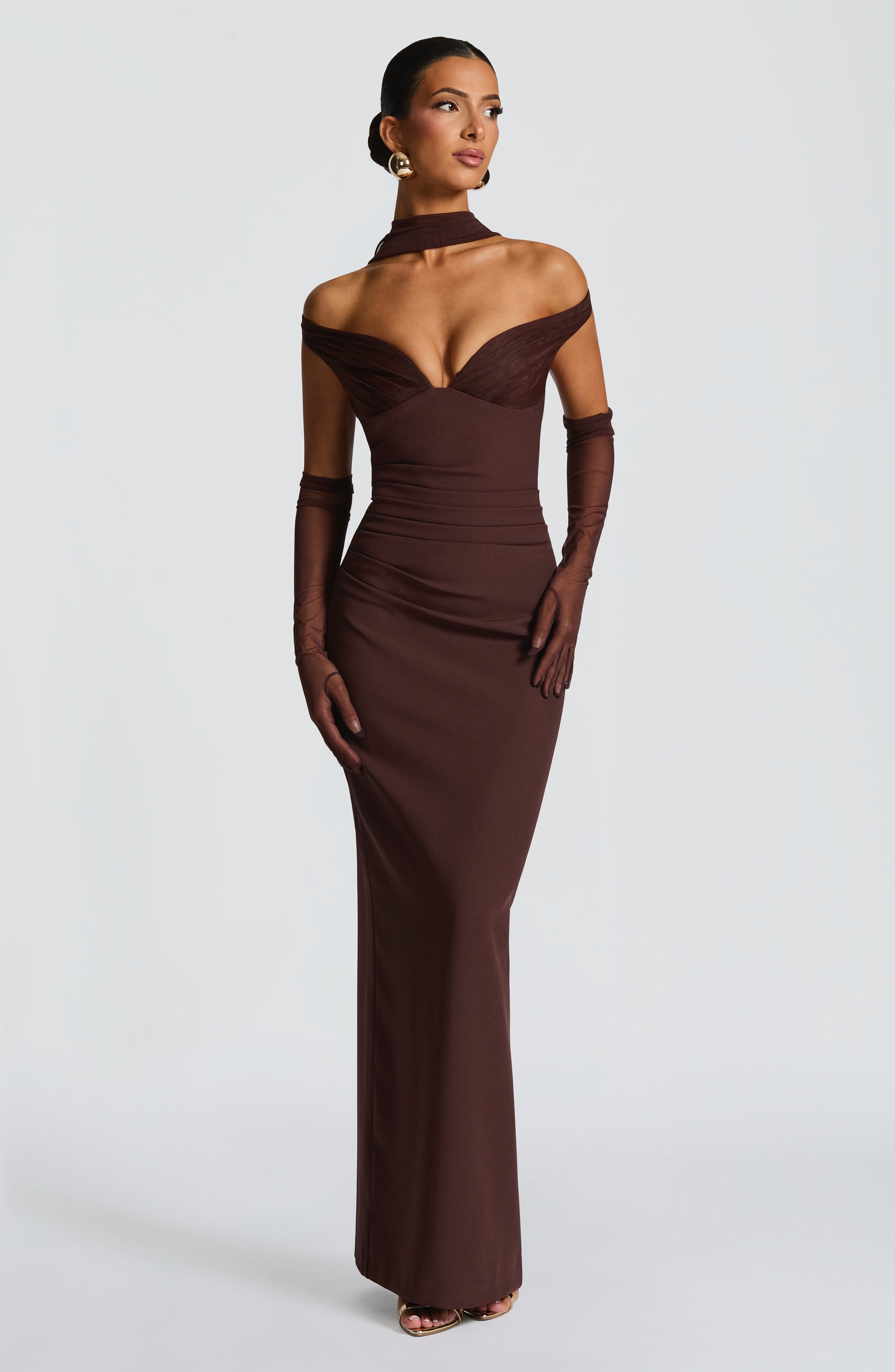 Abigail Maxi Dress - Plum Brown – image 8