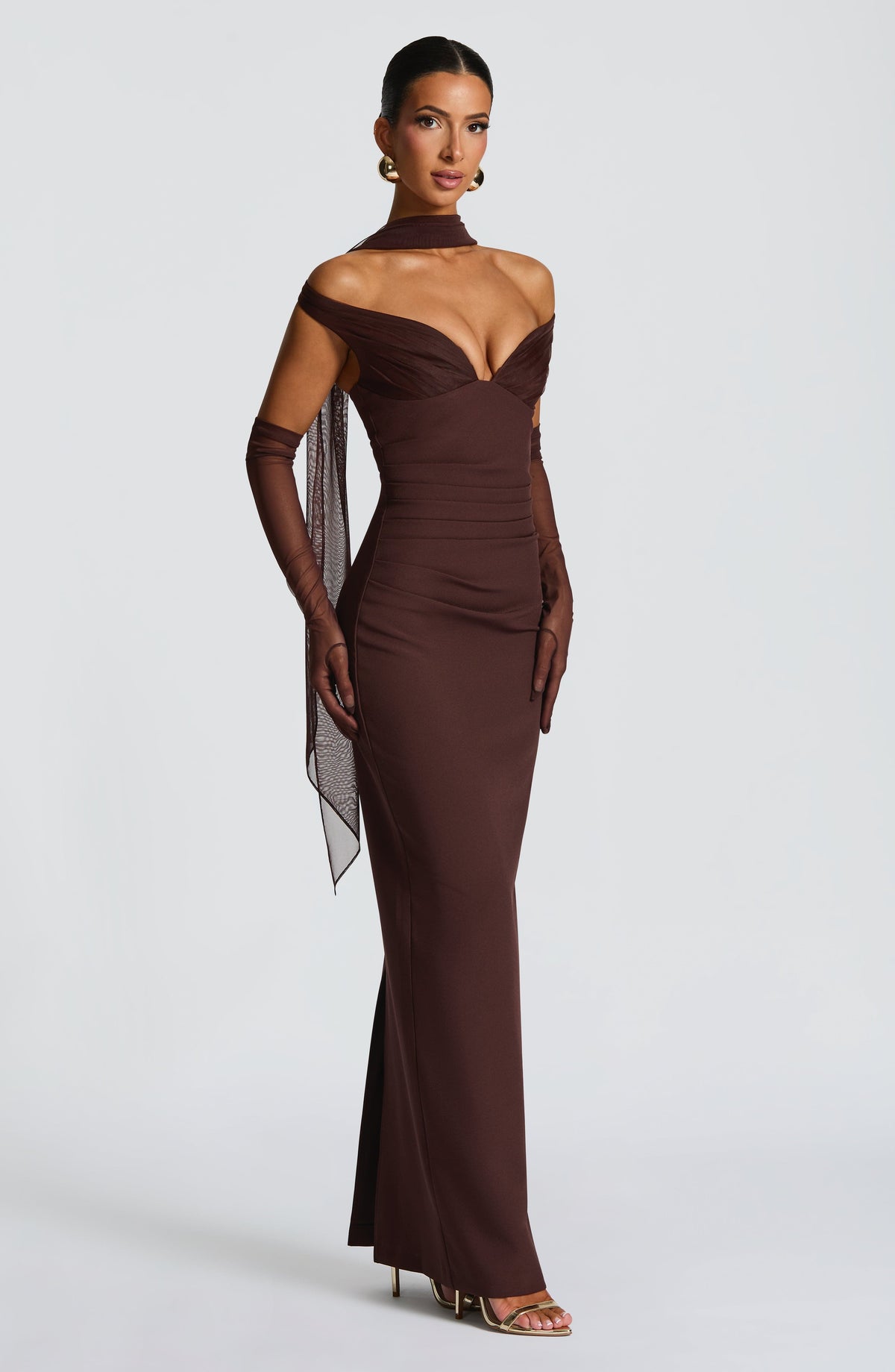 Abigail Maxi Dress - Plum Brown – image 3