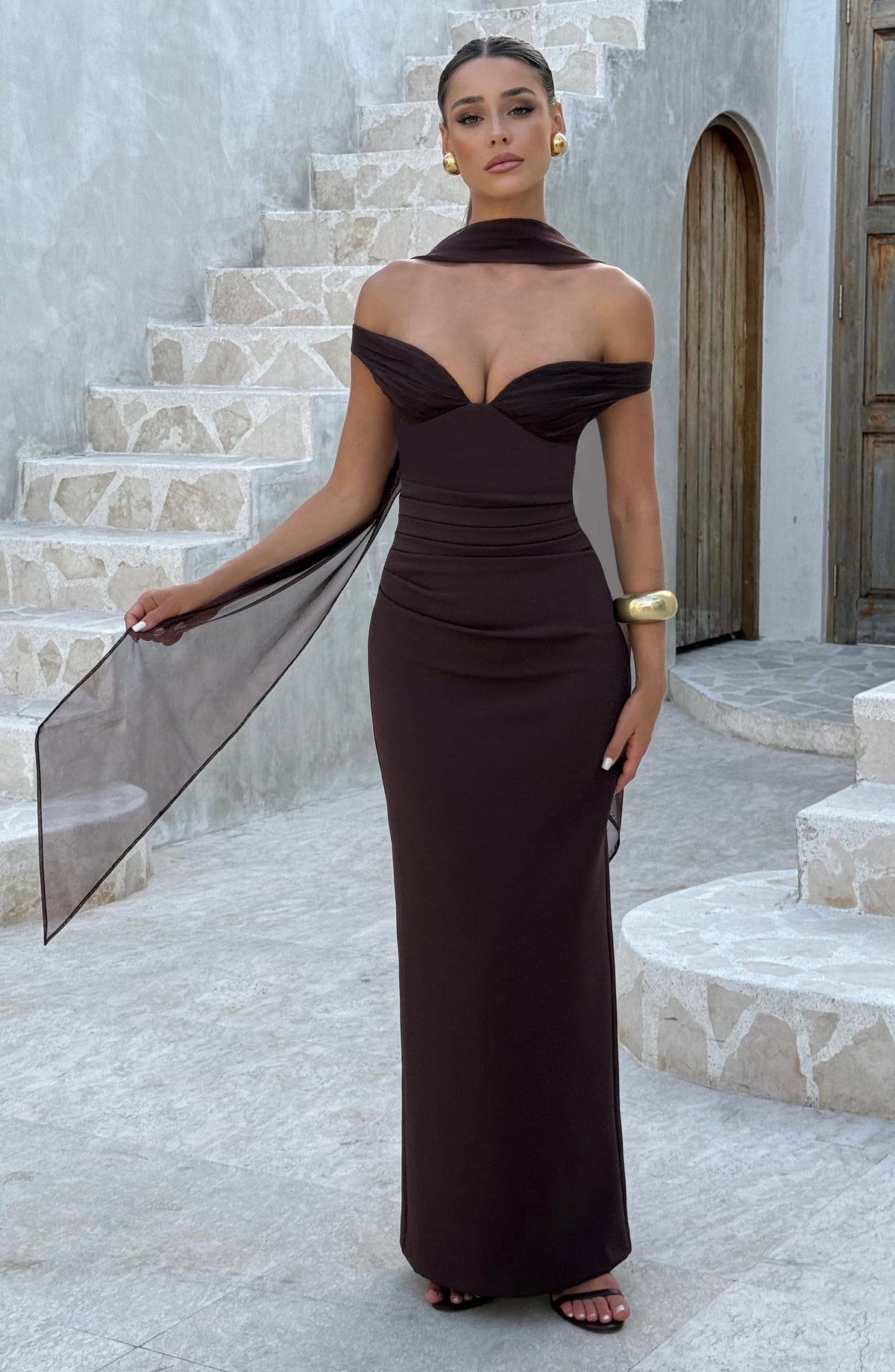 Abigail Maxi Dress - Plum Brown – image 7
