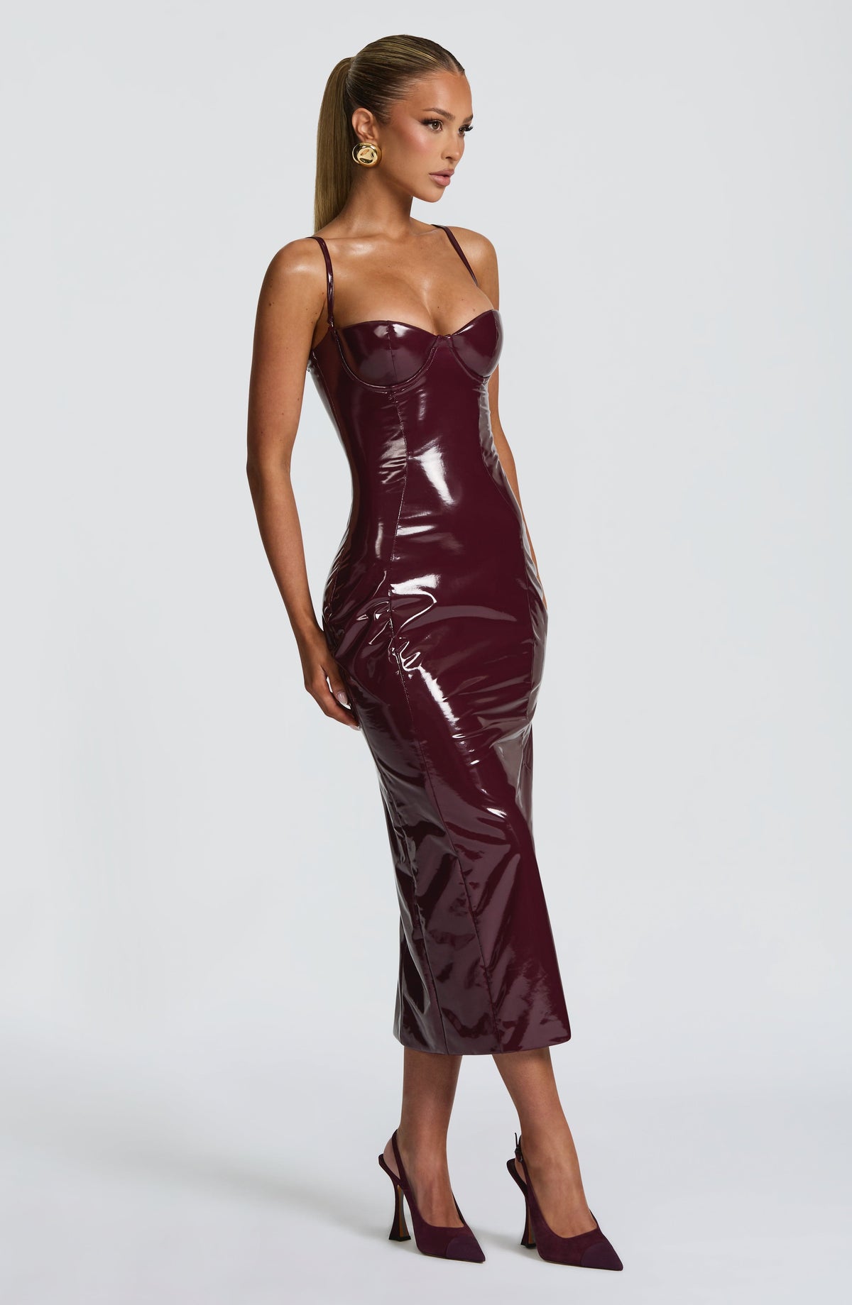 Amala Midi Dress - Cherry Lacquer – image 6