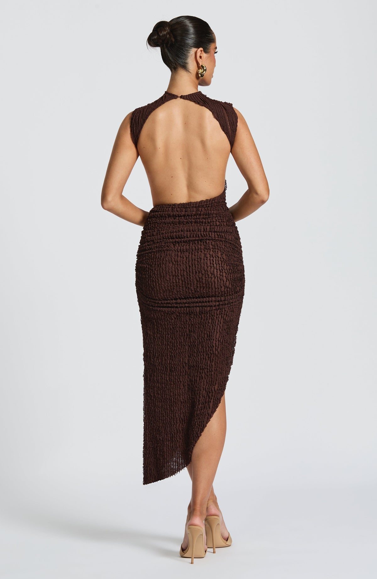 Aphrodite Midi Dress - Plum Brown – image 2