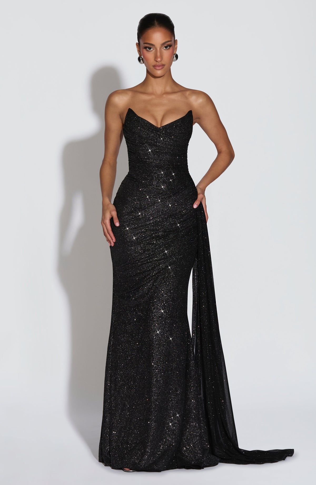 Ashika Maxi Dress - Black Sparkle – image 2