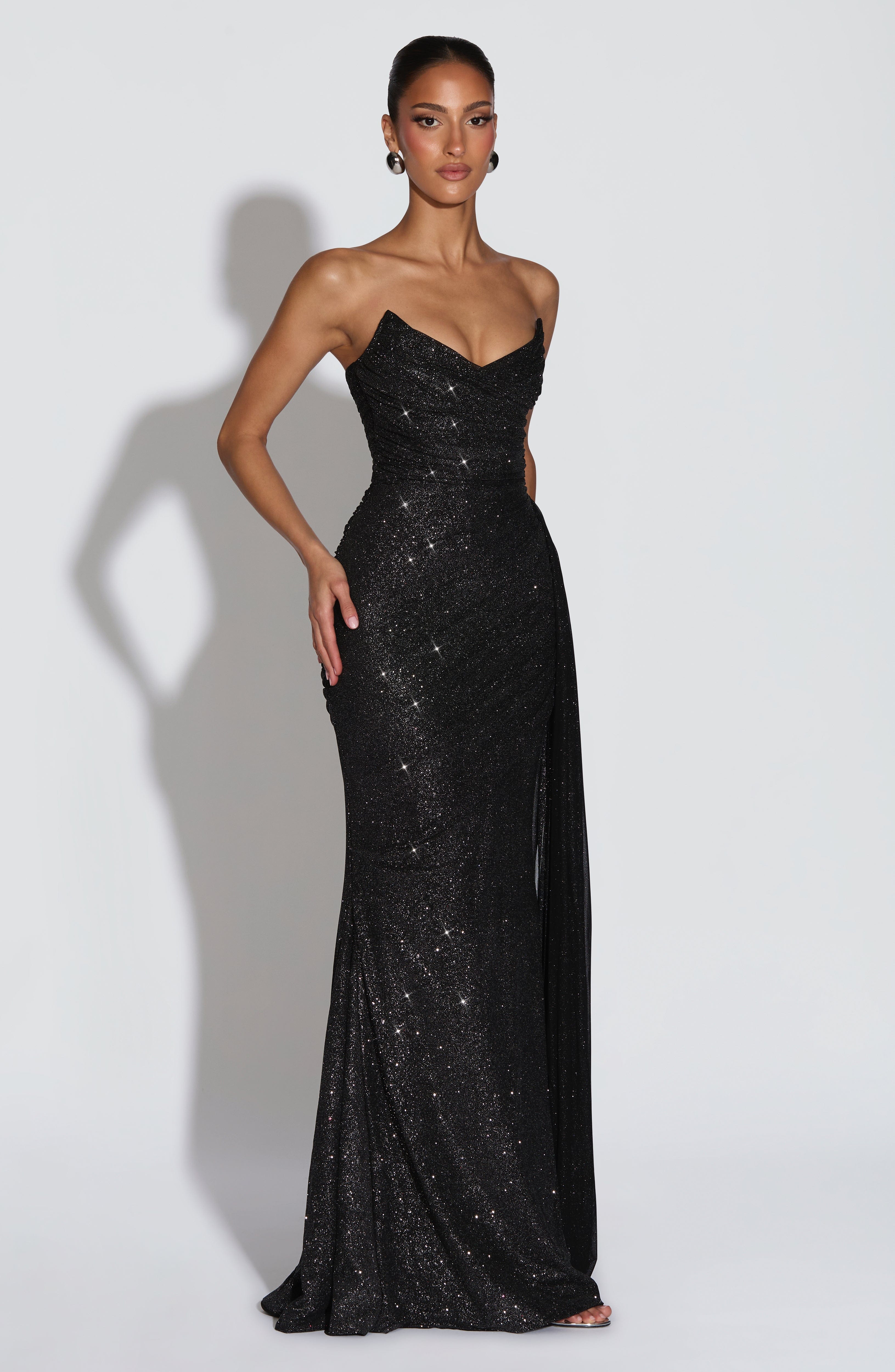 Ashika Maxi Dress - Black Sparkle – image 8