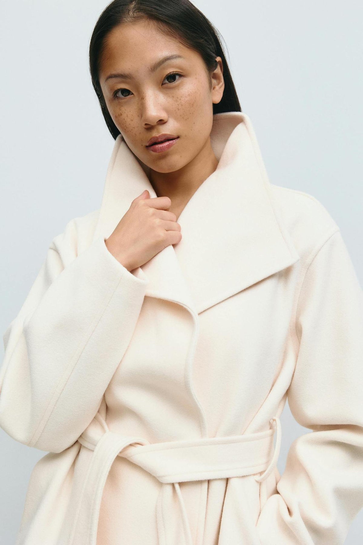Alma Mid-Length Coat – White – image 2