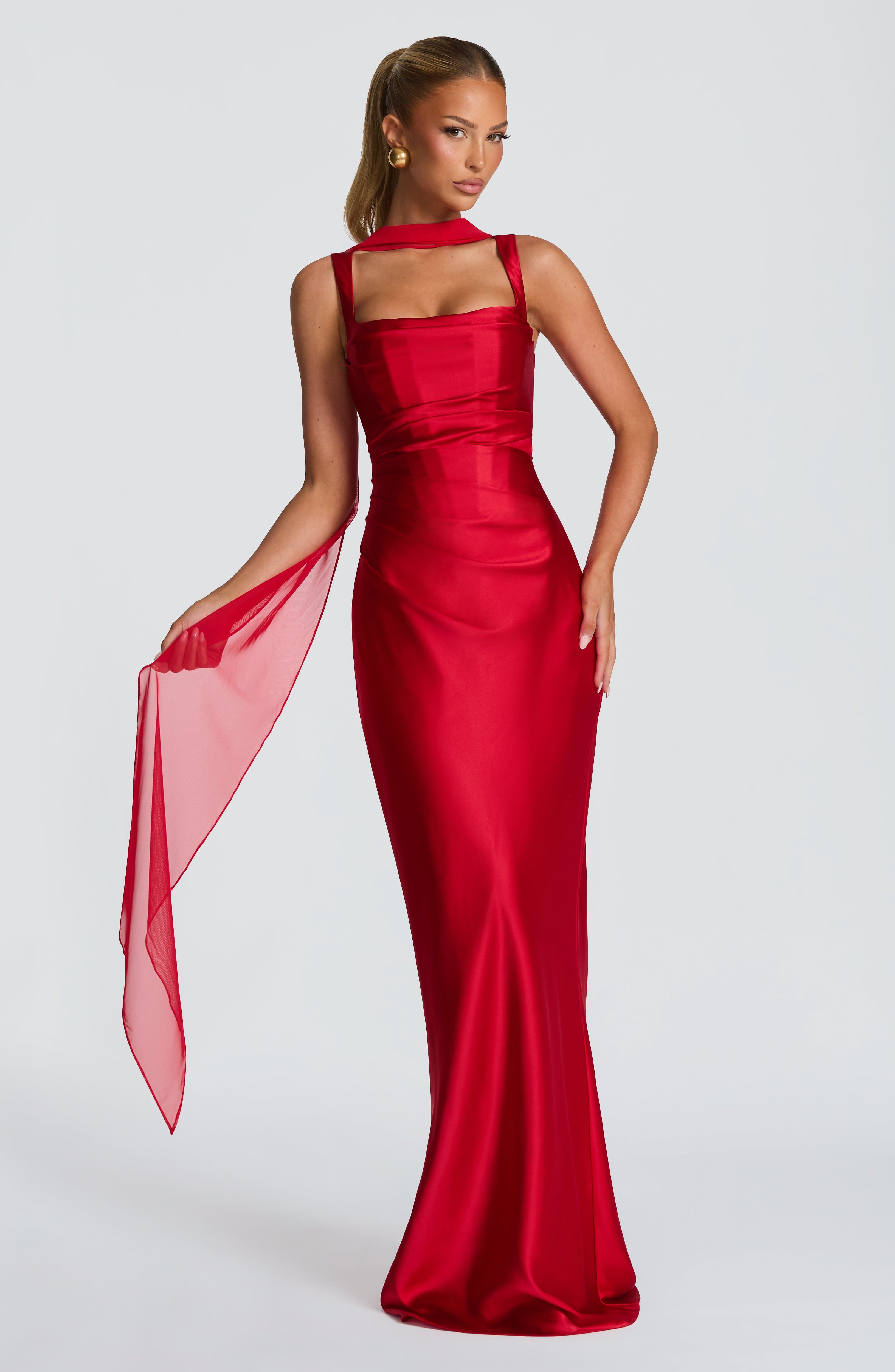 Calanthe Maxi Dress - Red – image 1