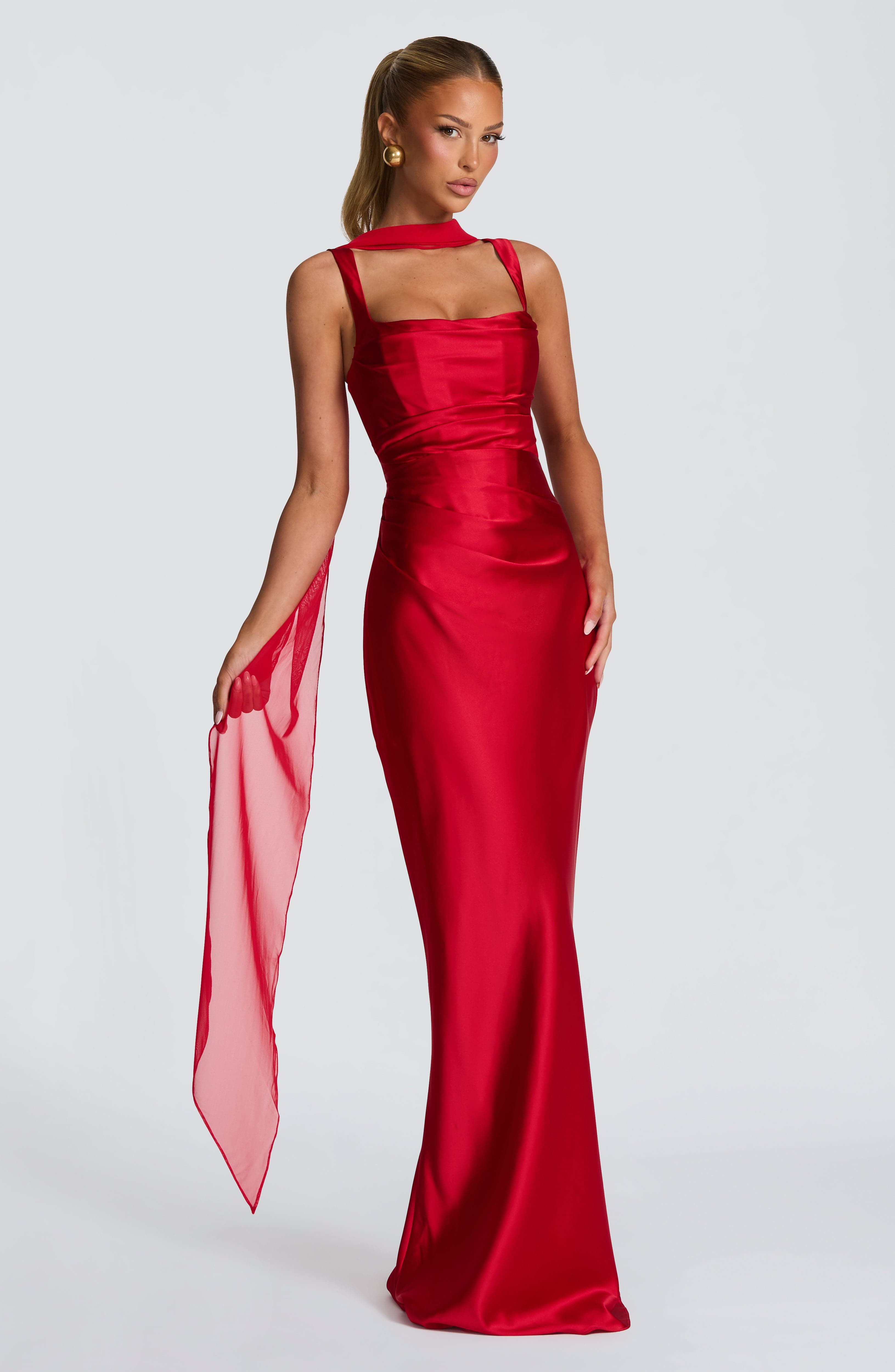 Calanthe Maxi Dress - Red – image 6