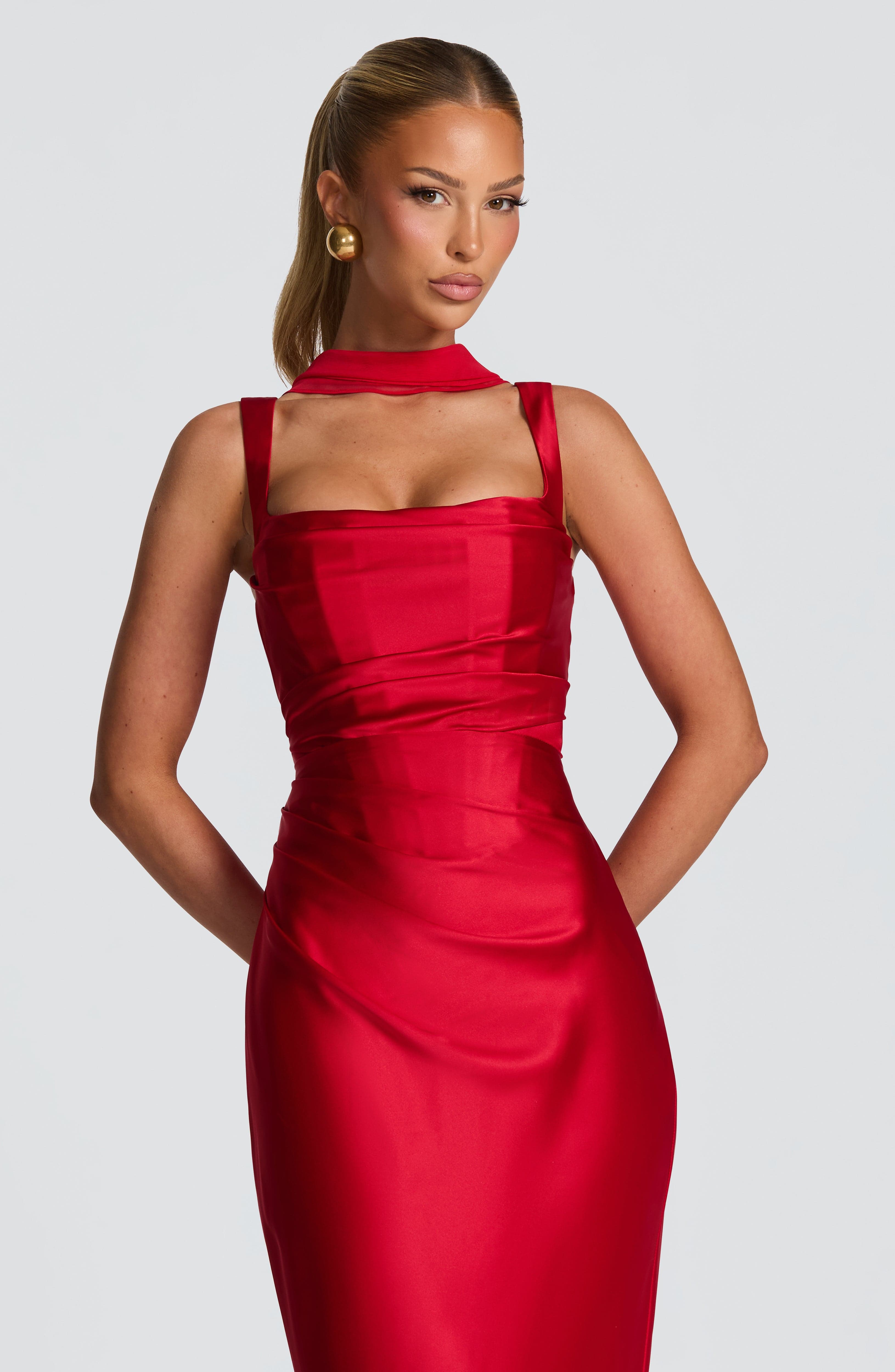 Calanthe Maxi Dress - Red – image 7