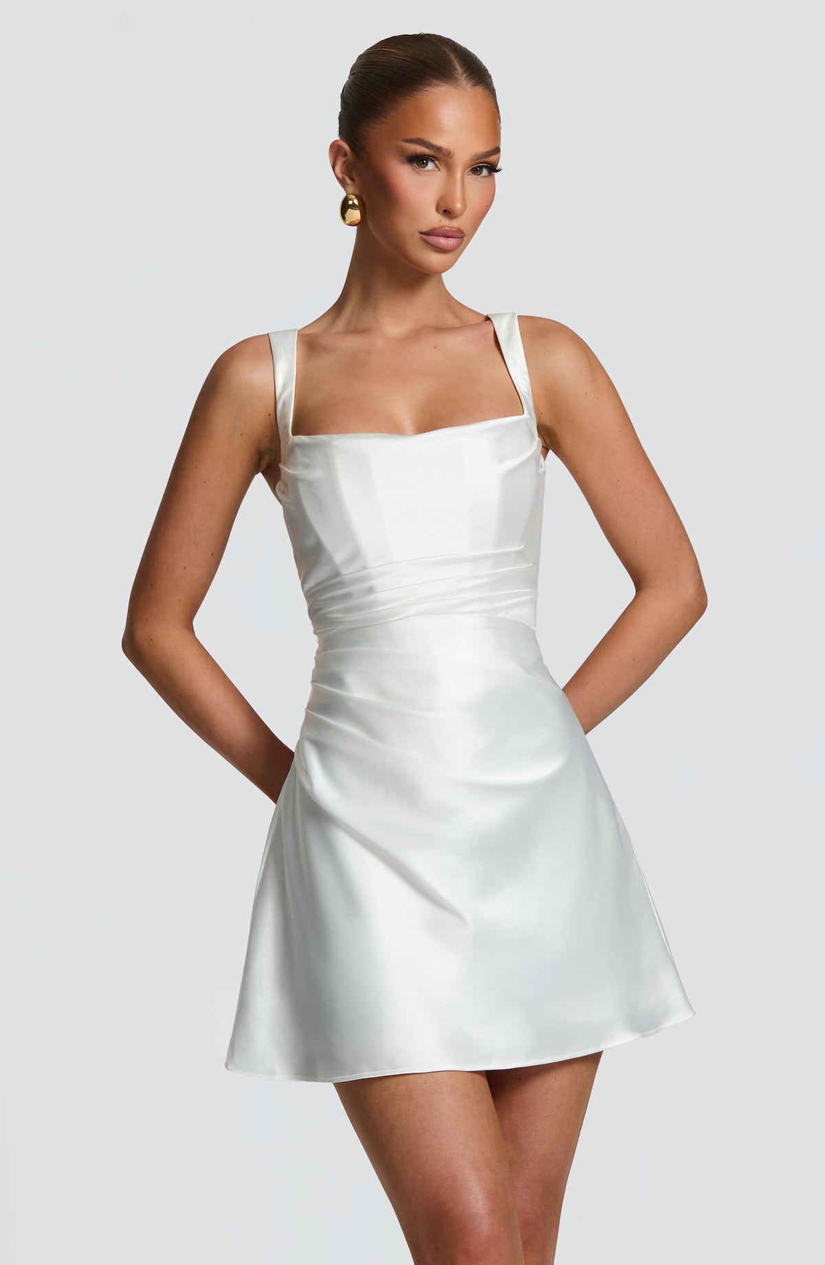 Calanthe Mini Dress - Ivory – image 1