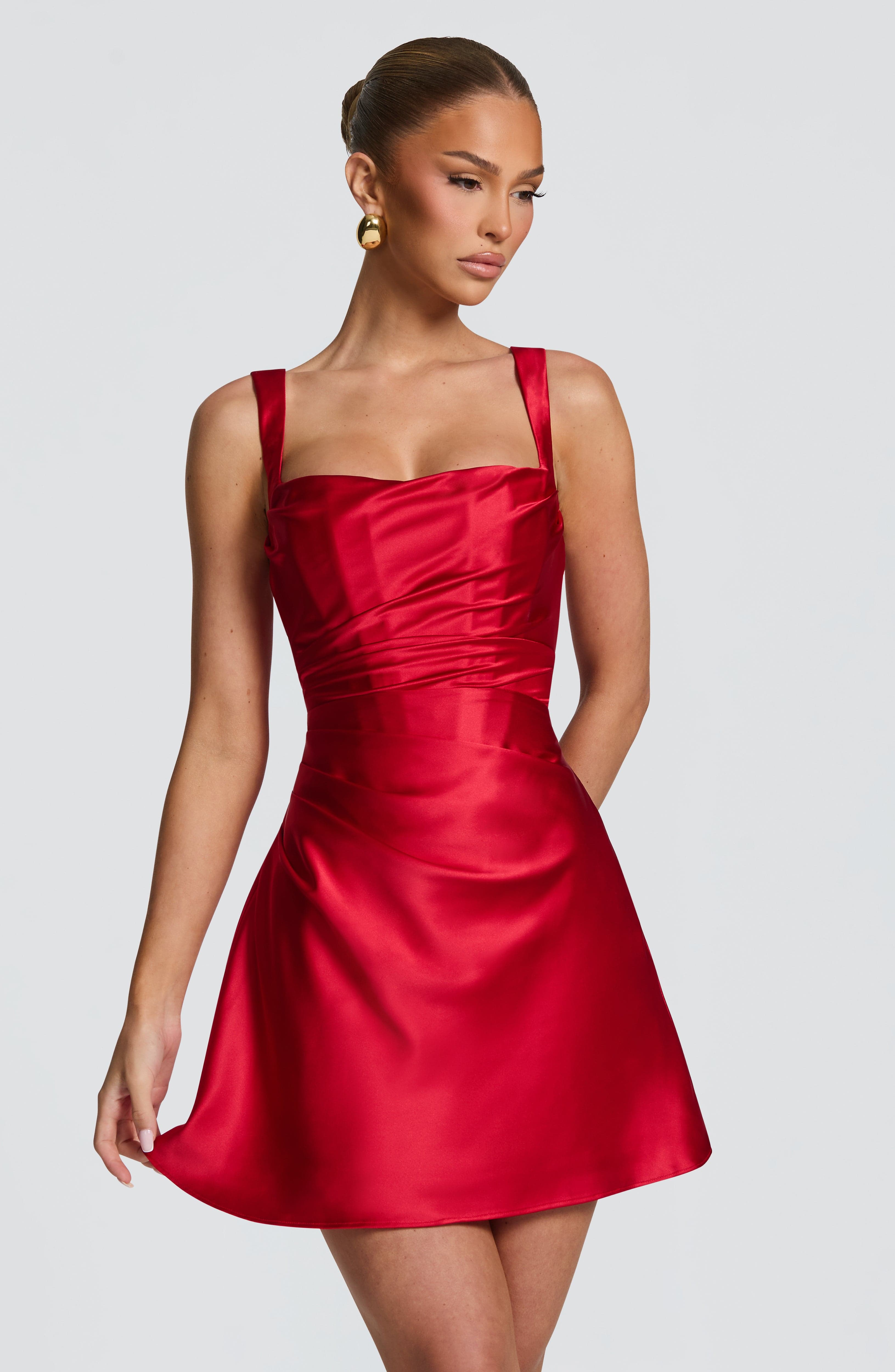 Calanthe Mini Dress - Red – image 2