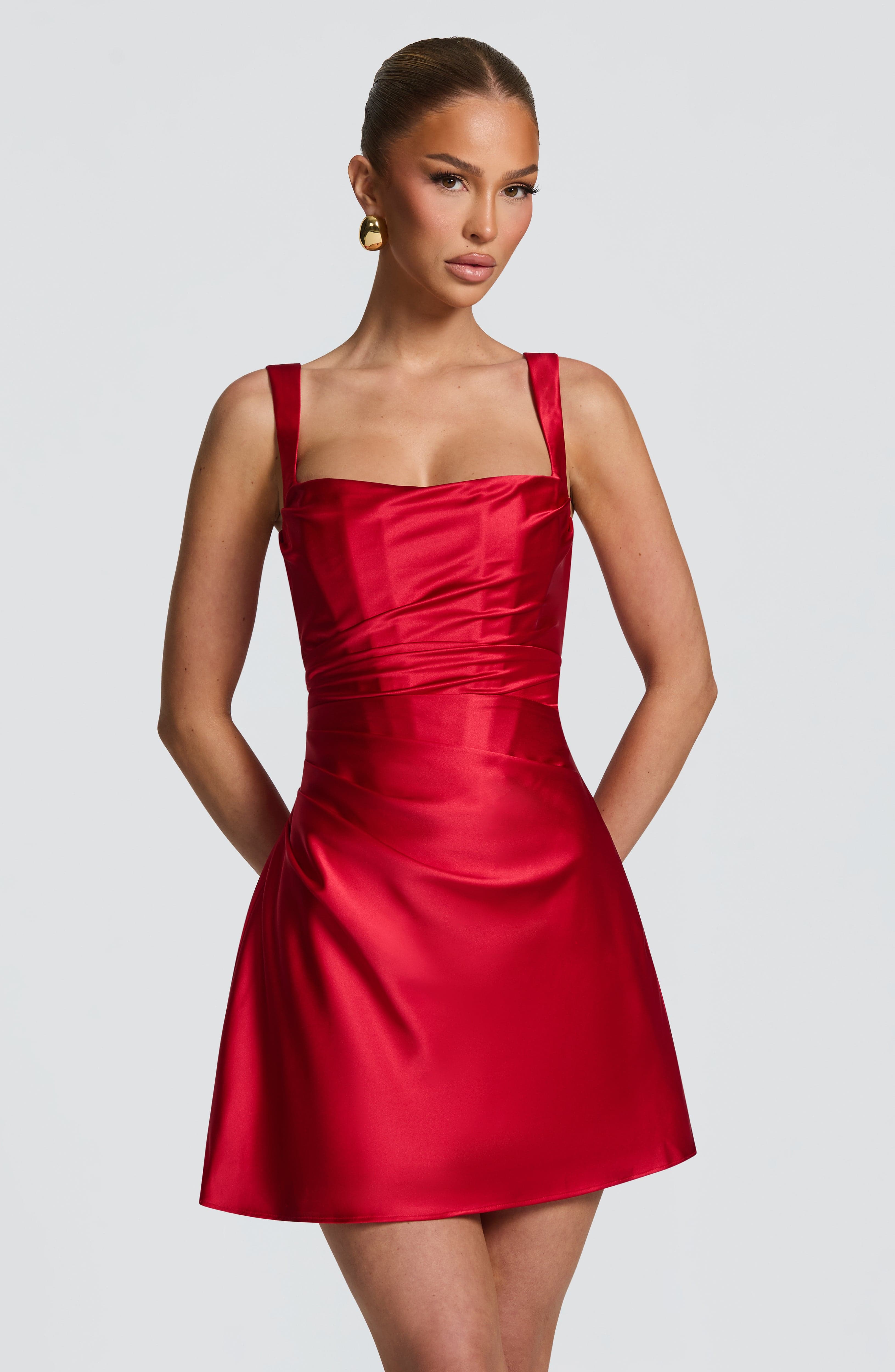 Calanthe Mini Dress - Red – image 1