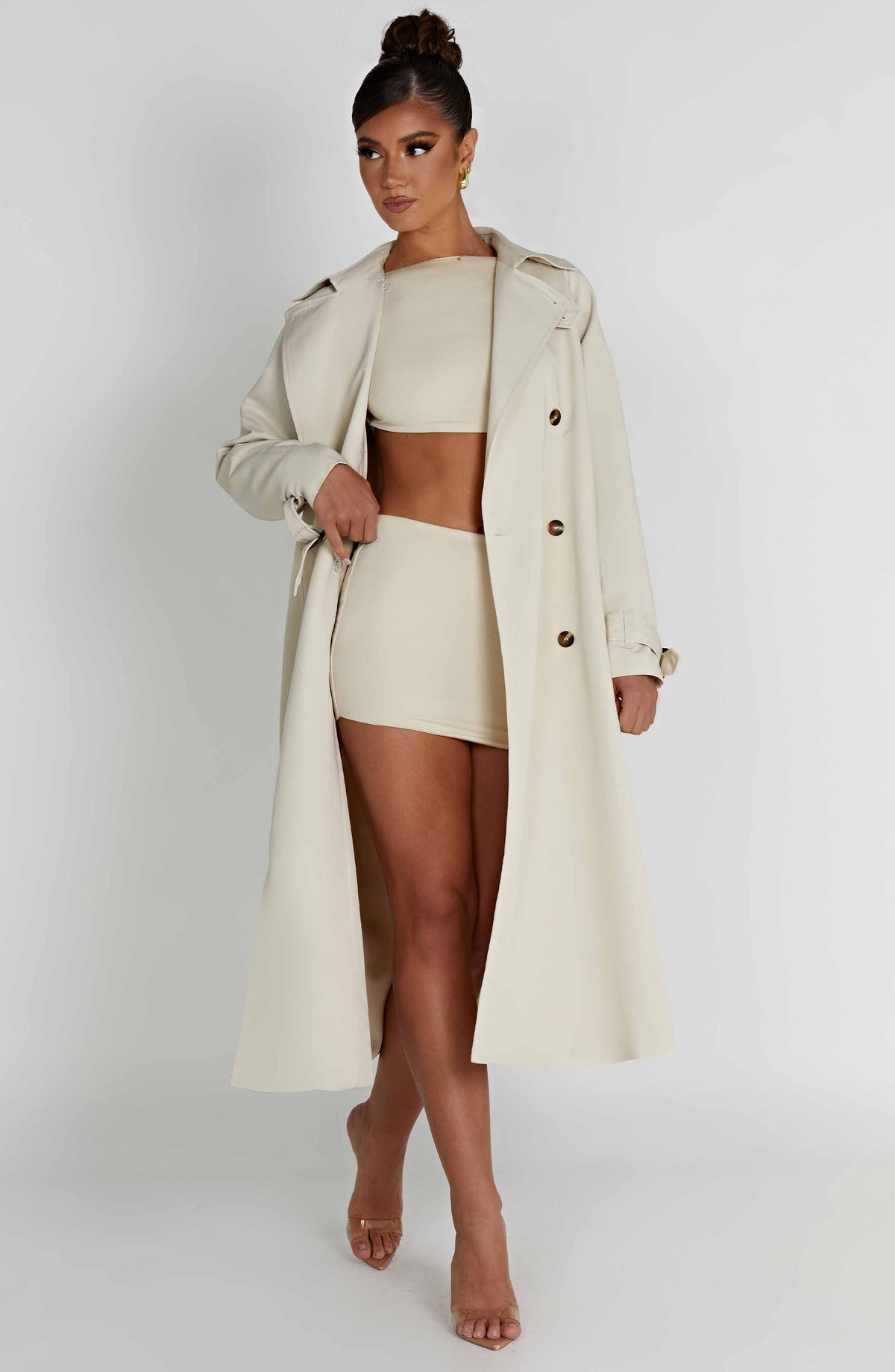 Camila Trench Coat – Sand – image 3