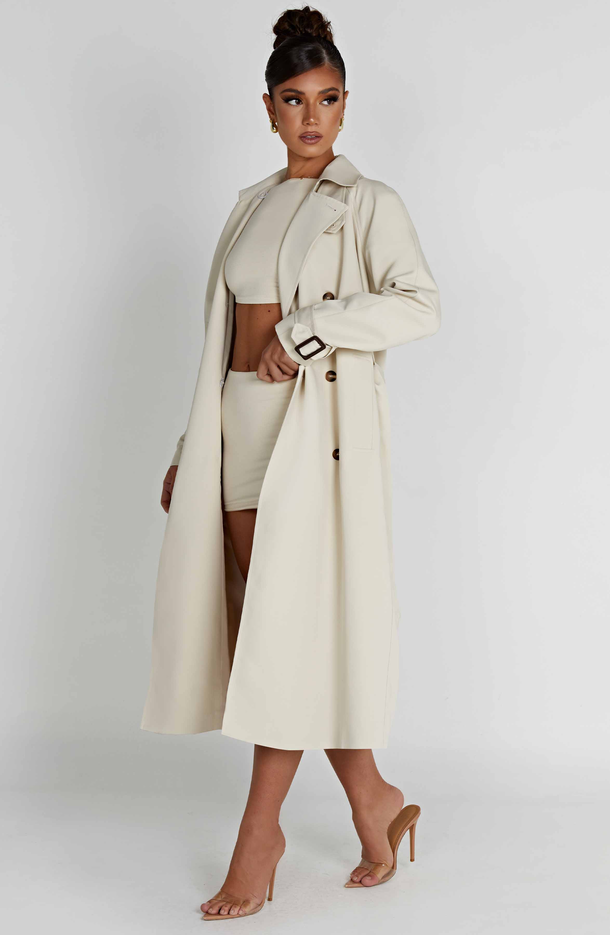 Camila Trench Coat – Sand – image 5