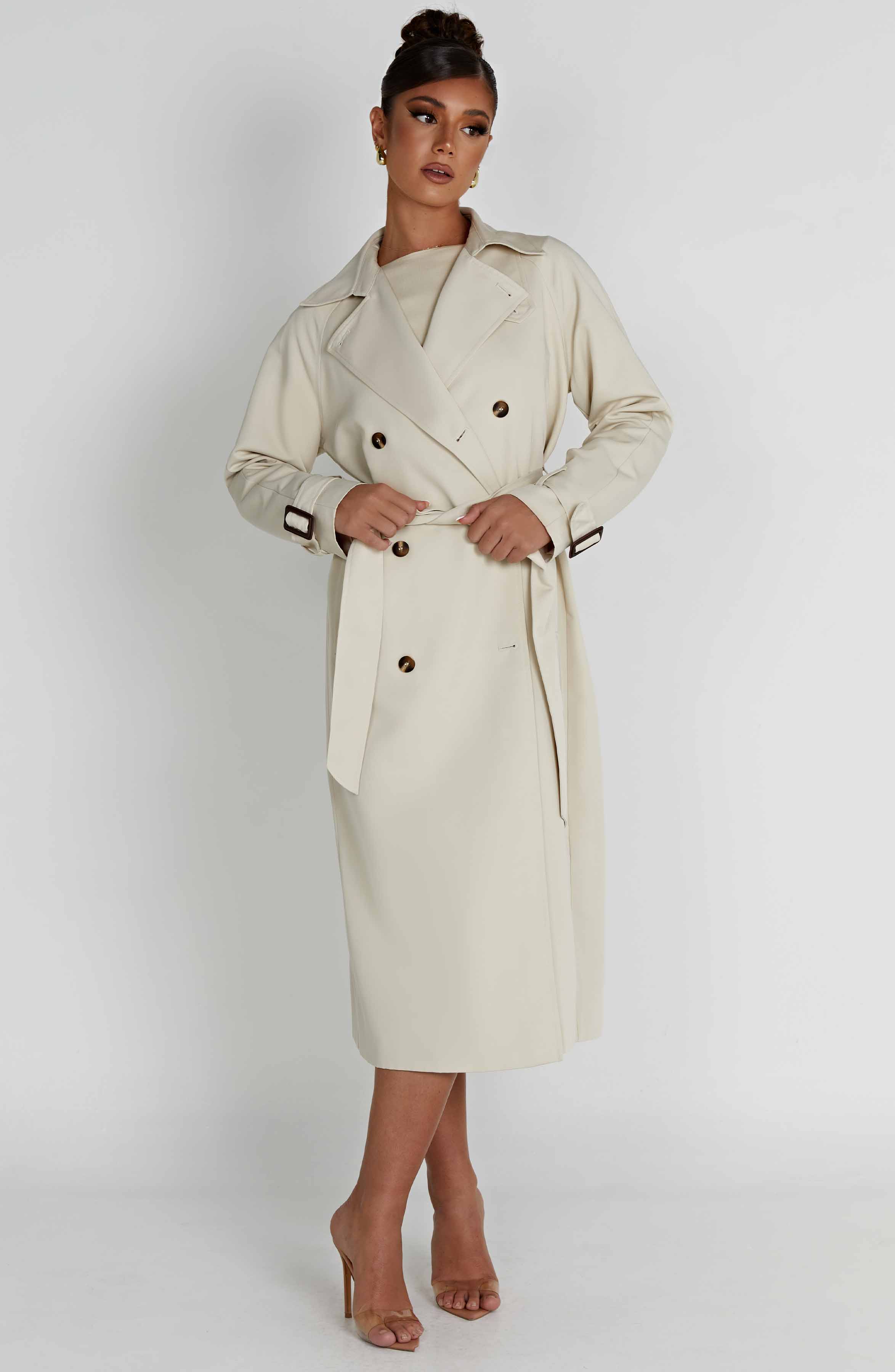 Camila Trench Coat – Sand – image 9