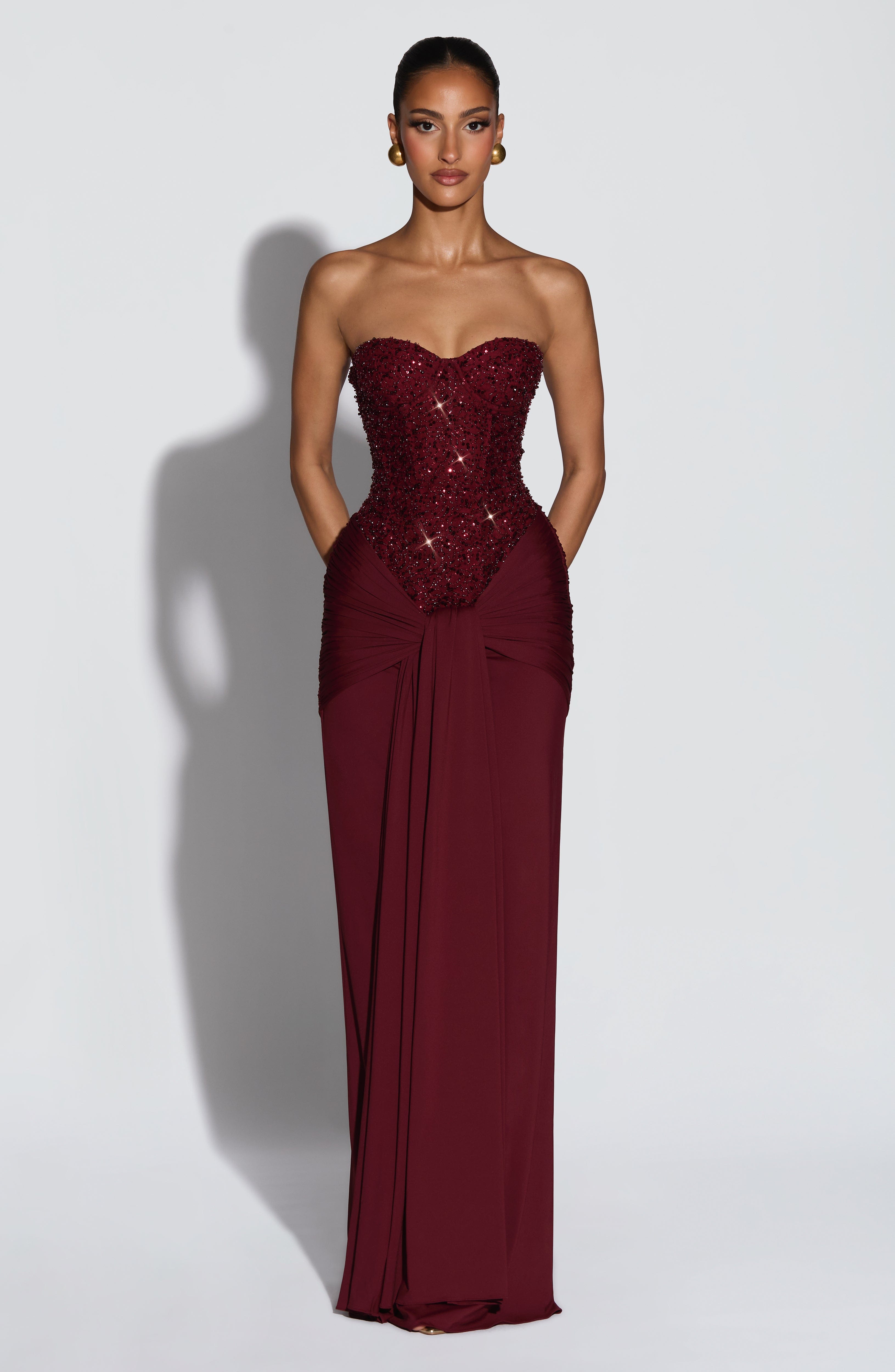 Carina Maxi Dress - Burgundy – image 6