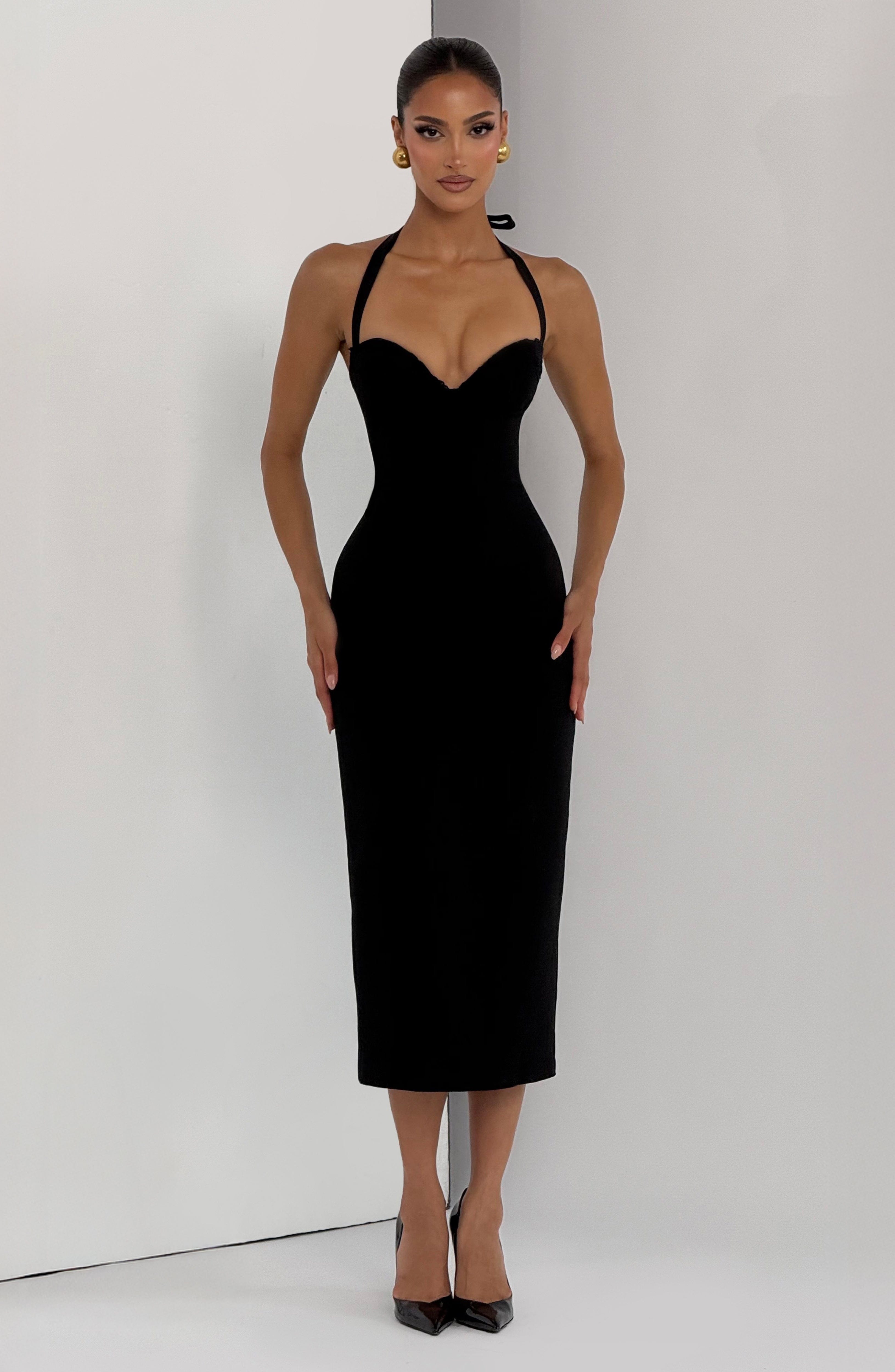 Cassia Midi Dress - Black – image 7