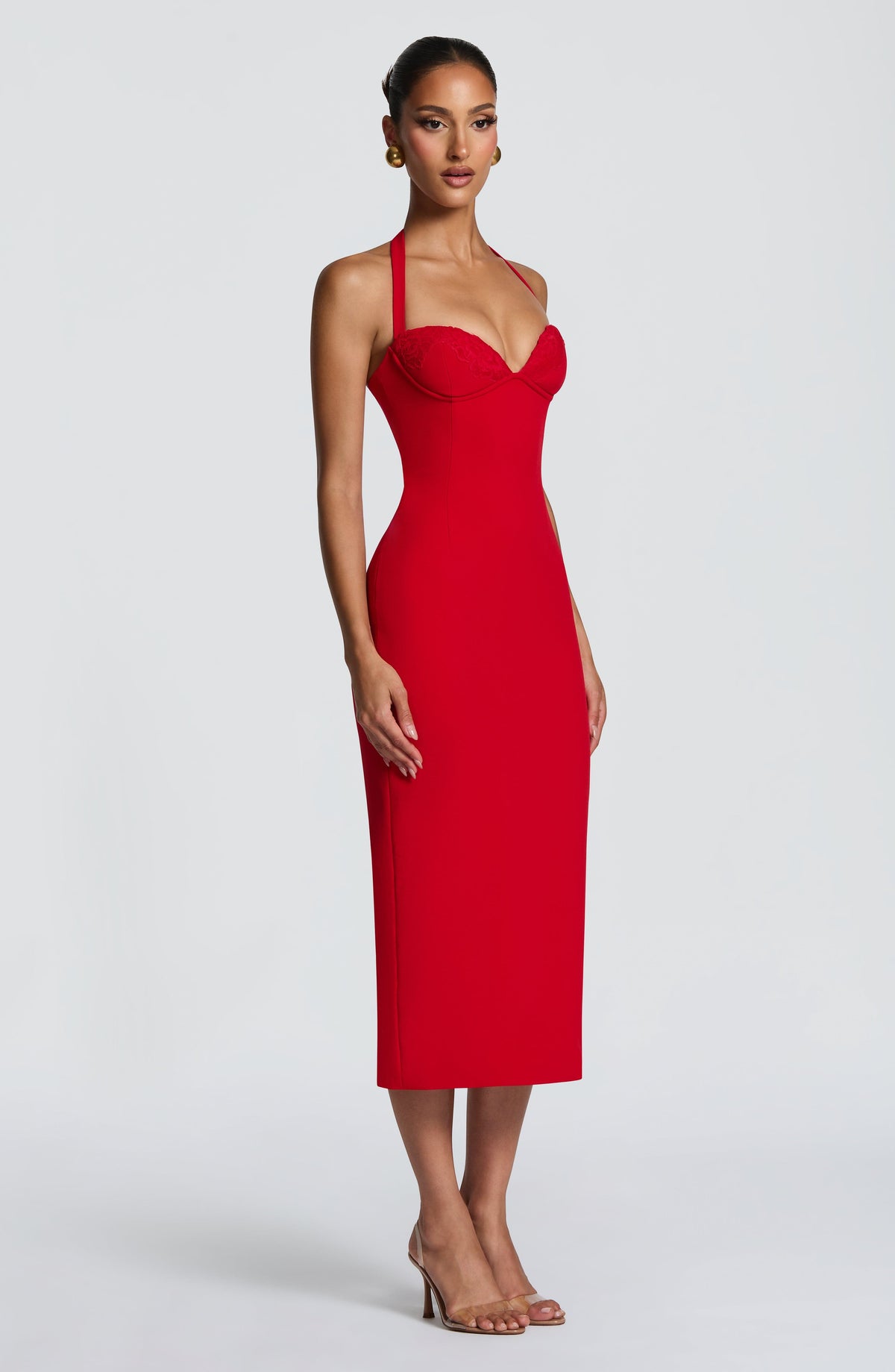Cassia Midi Dress - Red – image 5