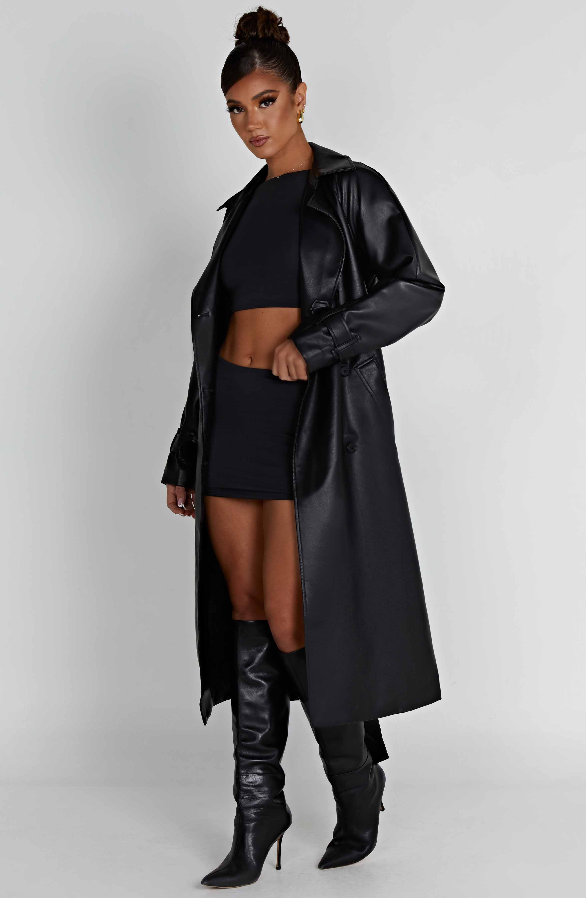 Chi Trench Coat – Black – image 3