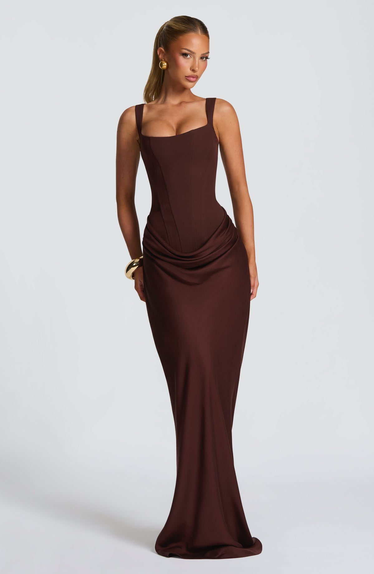 Cornelia Maxi Dress - Plum Brown – image 1