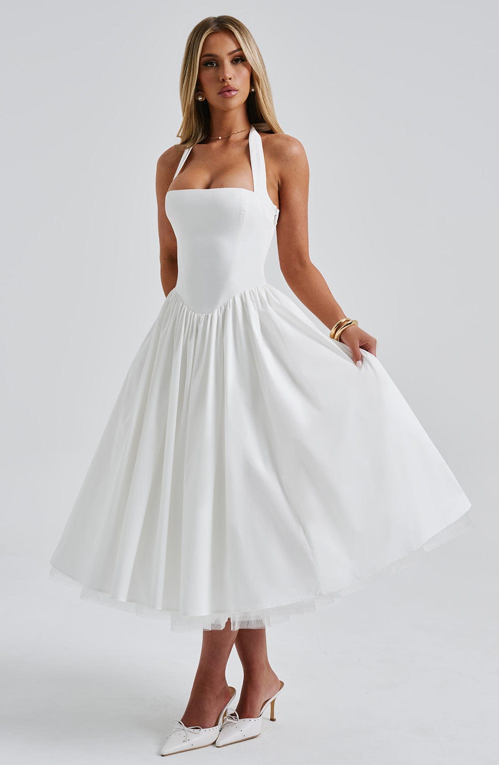 Cressida Midi Dress - Ivory – image 8