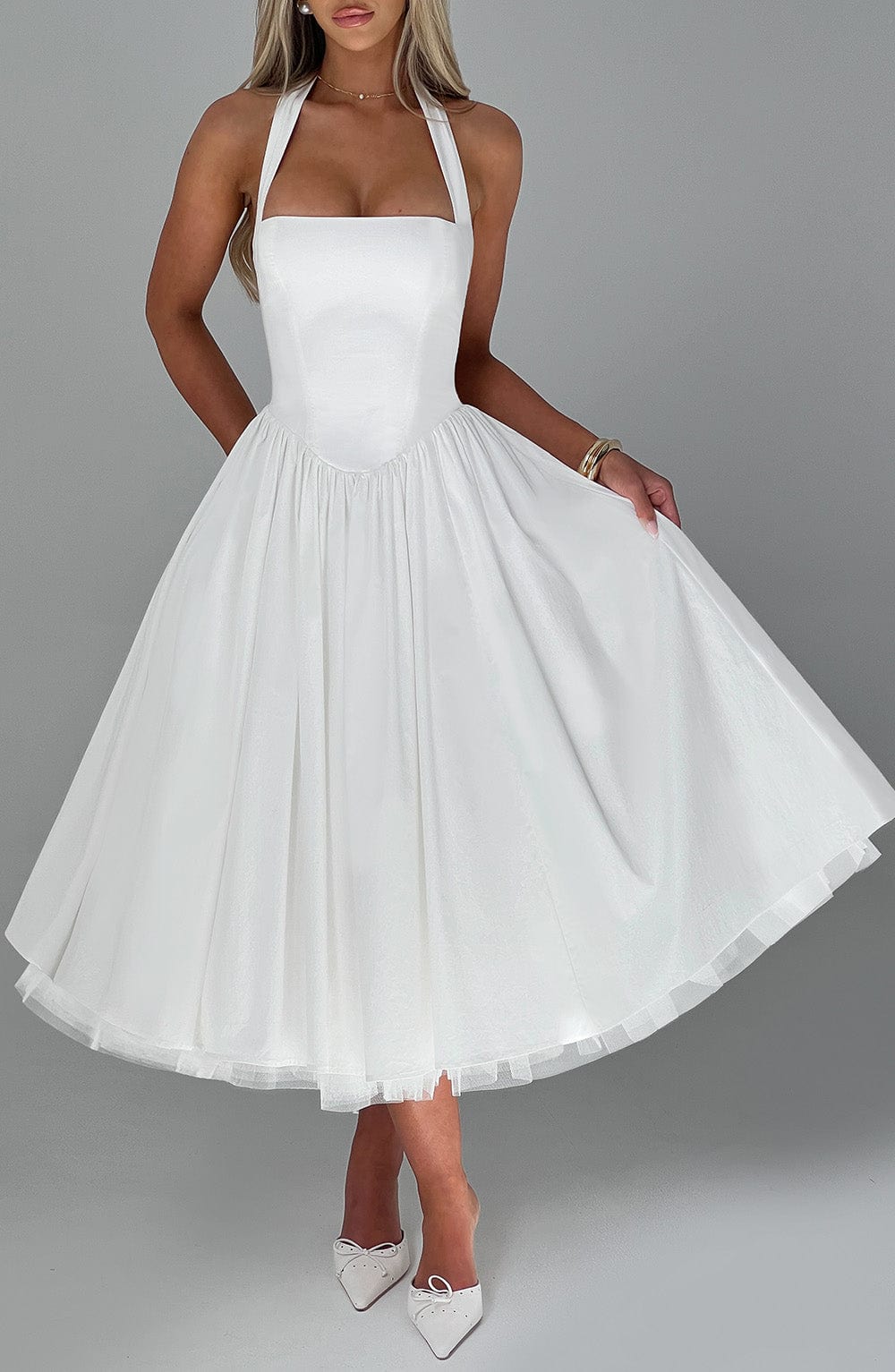 Cressida Midi Dress - Ivory – image 4