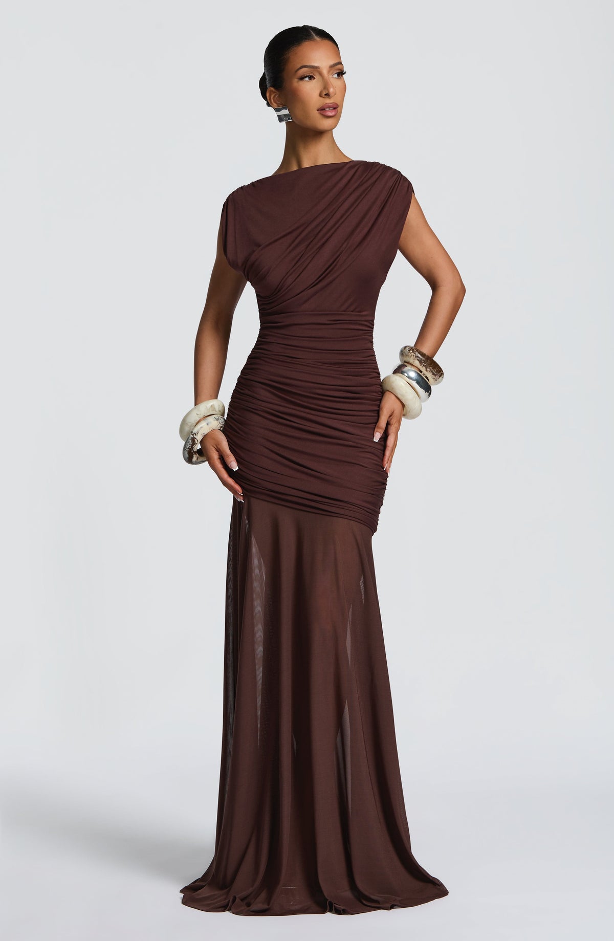 Demelza Maxi Dress - Plum Brown – image 9