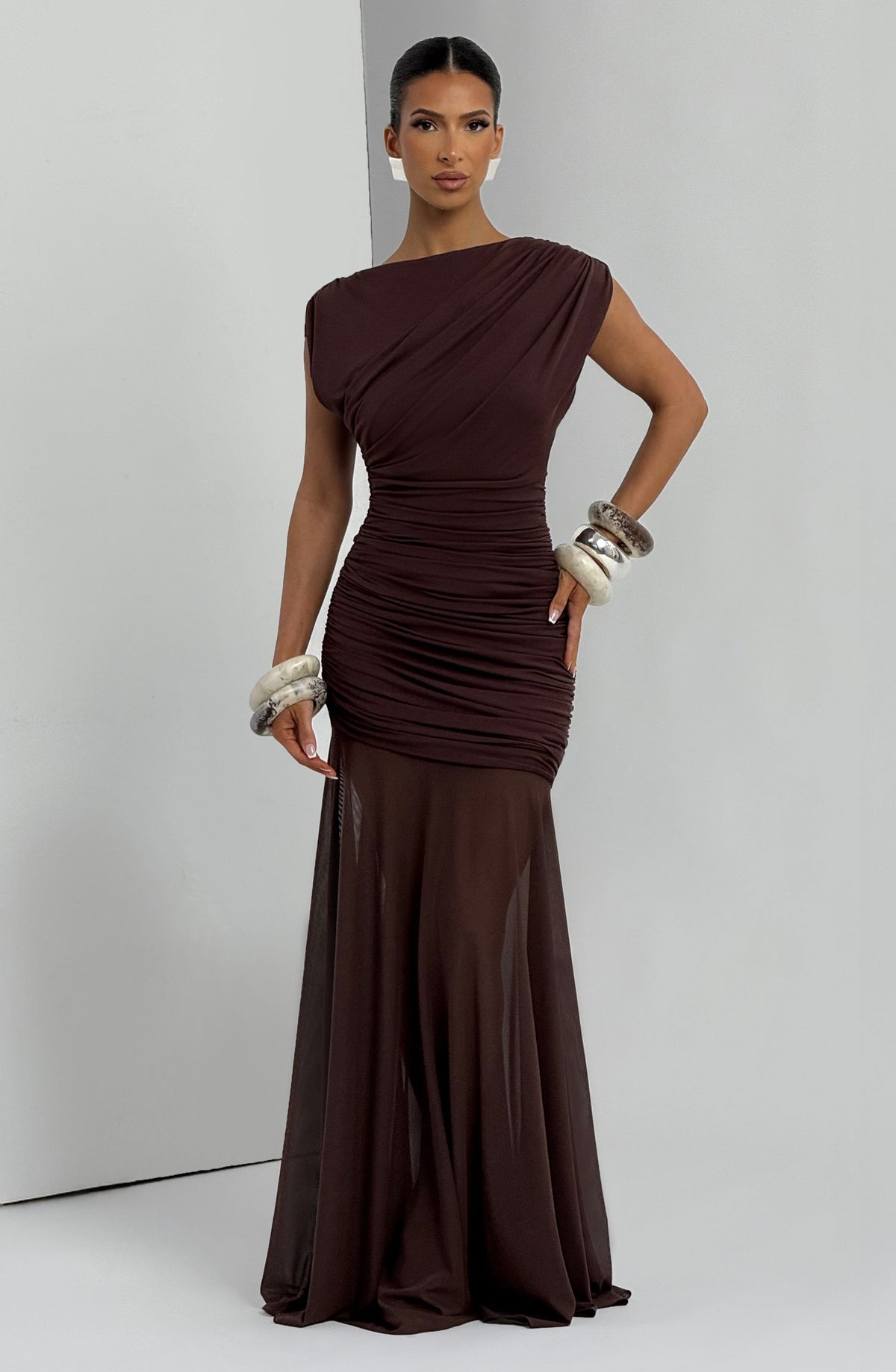 Demelza Maxi Dress - Plum Brown – image 6
