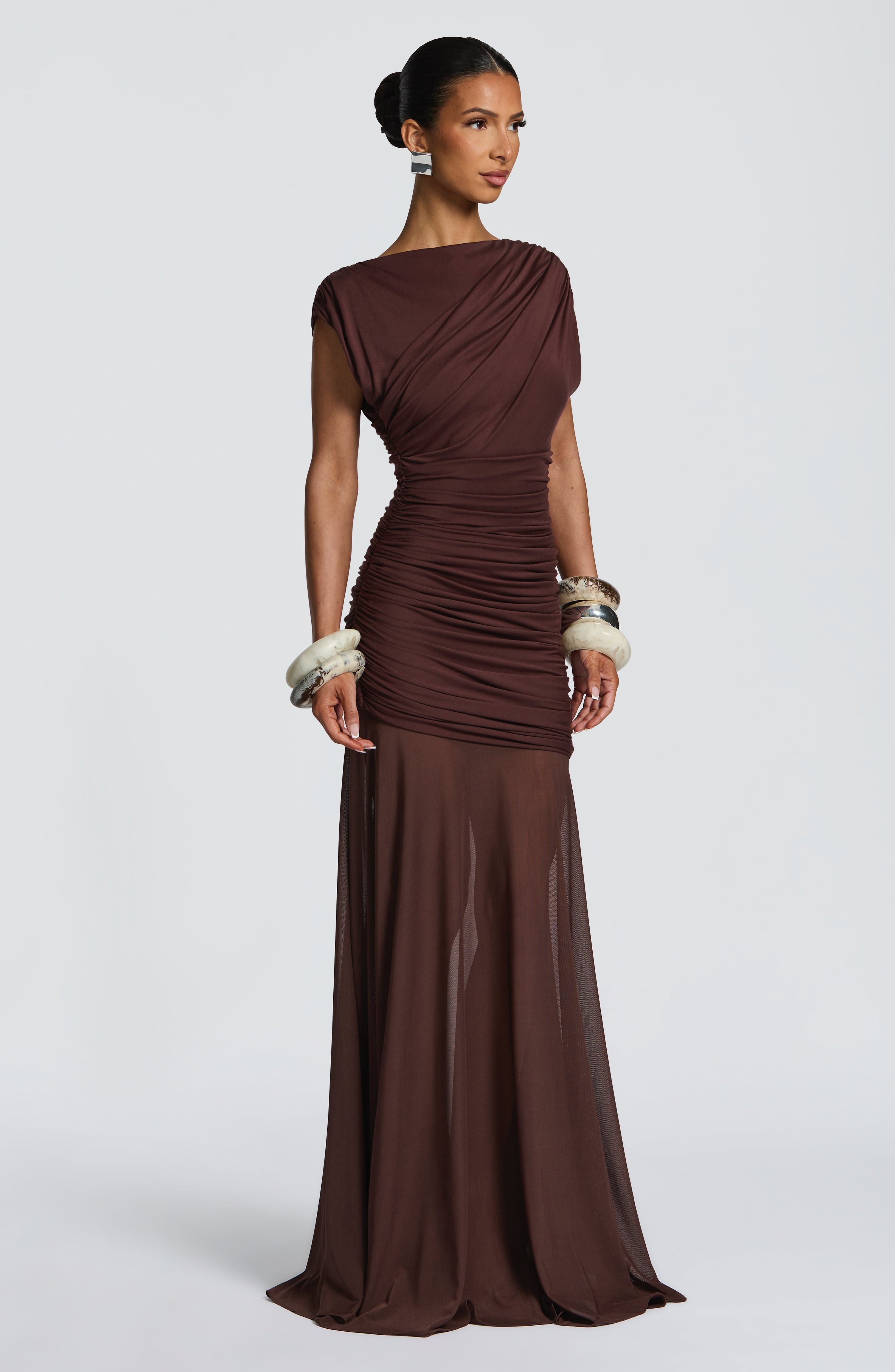 Demelza Maxi Dress - Plum Brown – image 5