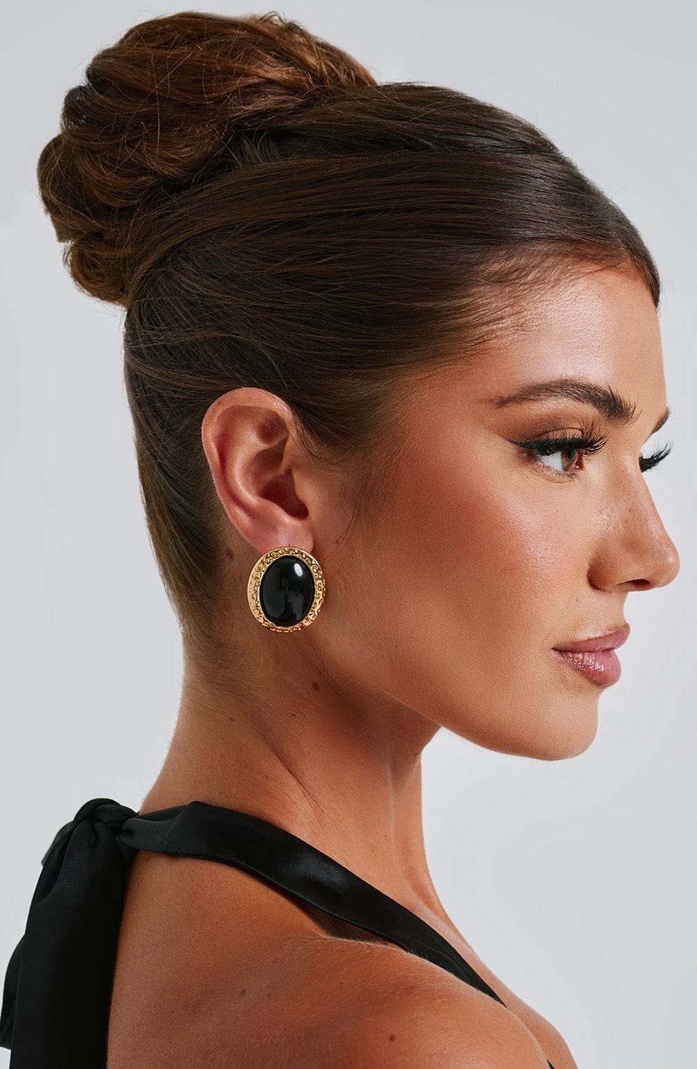 Eloise Earrings – Black/Gold – image 1