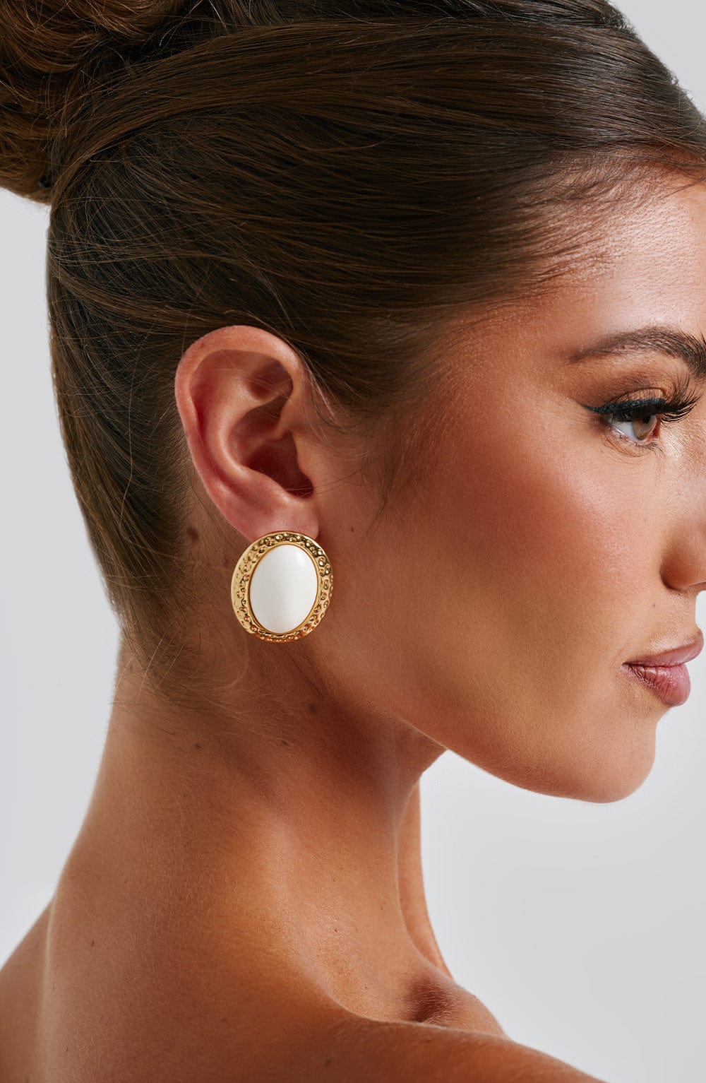 Eloise Earrings – Ivory/Gold – image 2