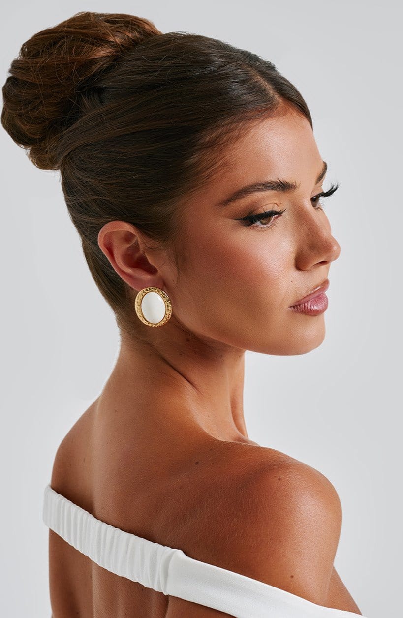 Eloise Earrings – Ivory/Gold – image 3