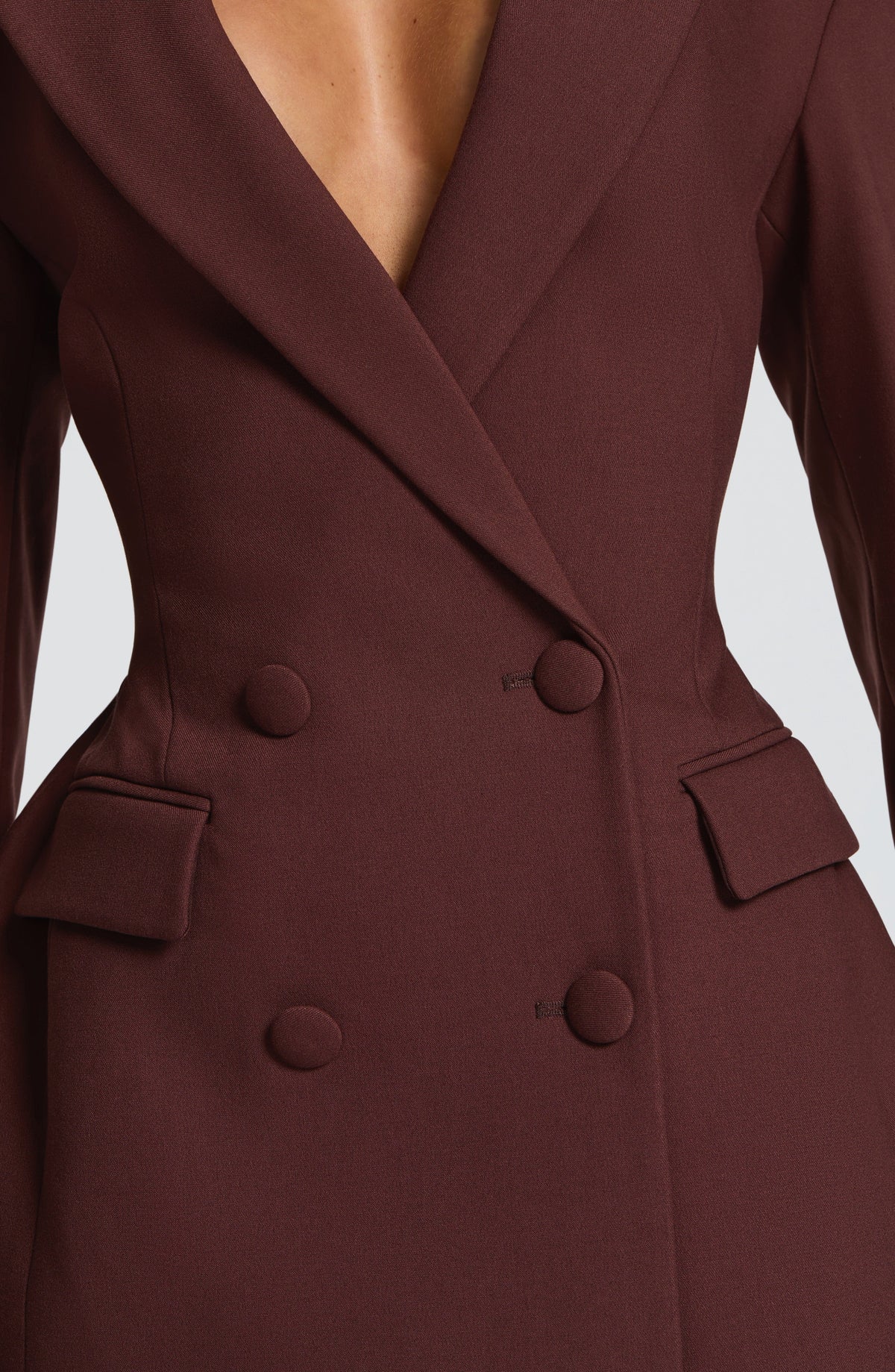 Elvira Mini Dress - Plum Brown – image 7