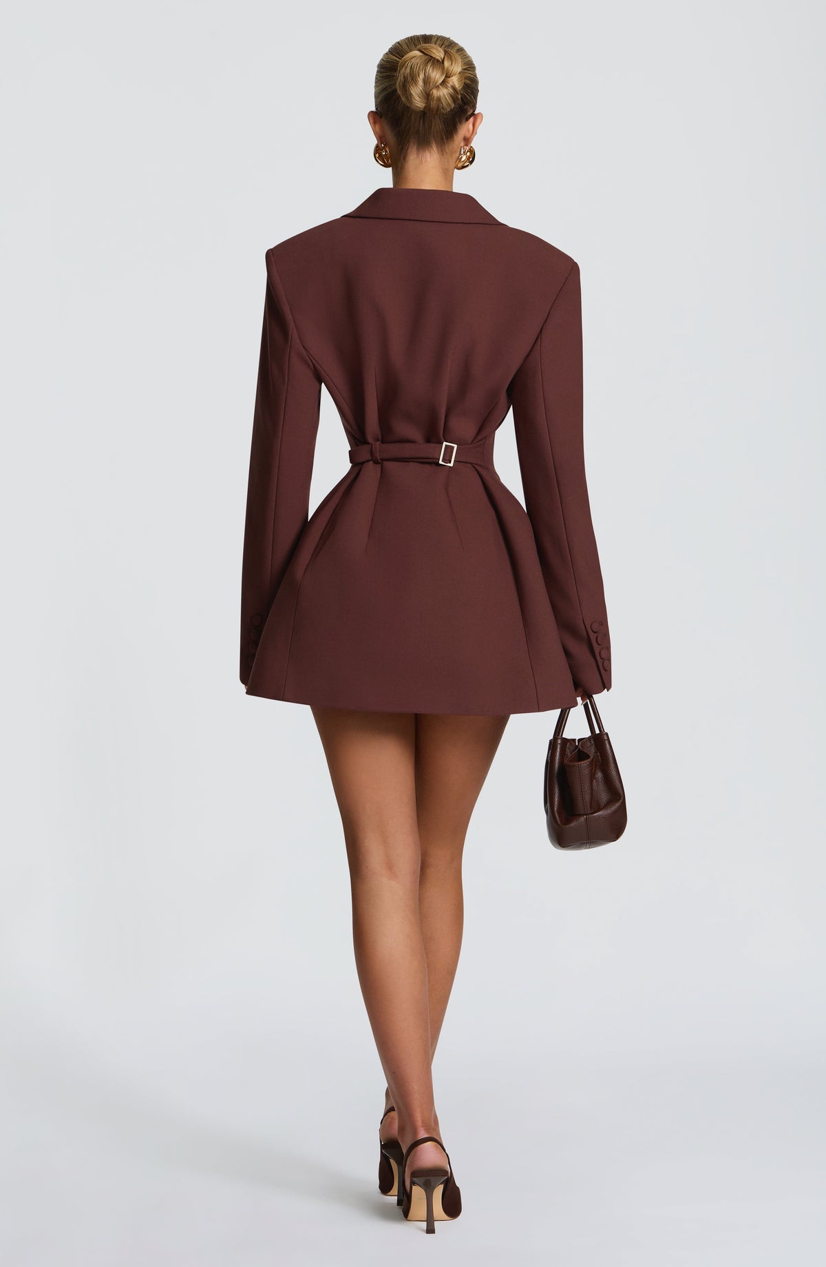 Elvira Mini Dress - Plum Brown – image 4