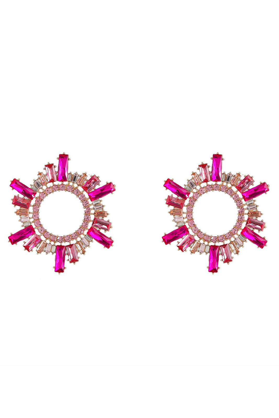Athena Crystal Hoop Earrings – image 3