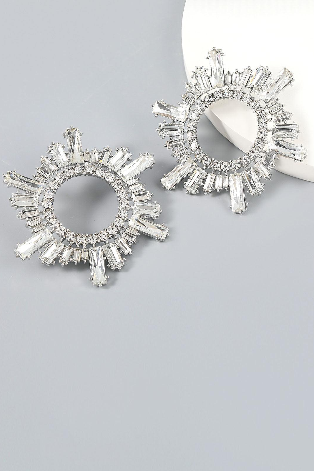Athena Crystal Hoop Earrings – image 2