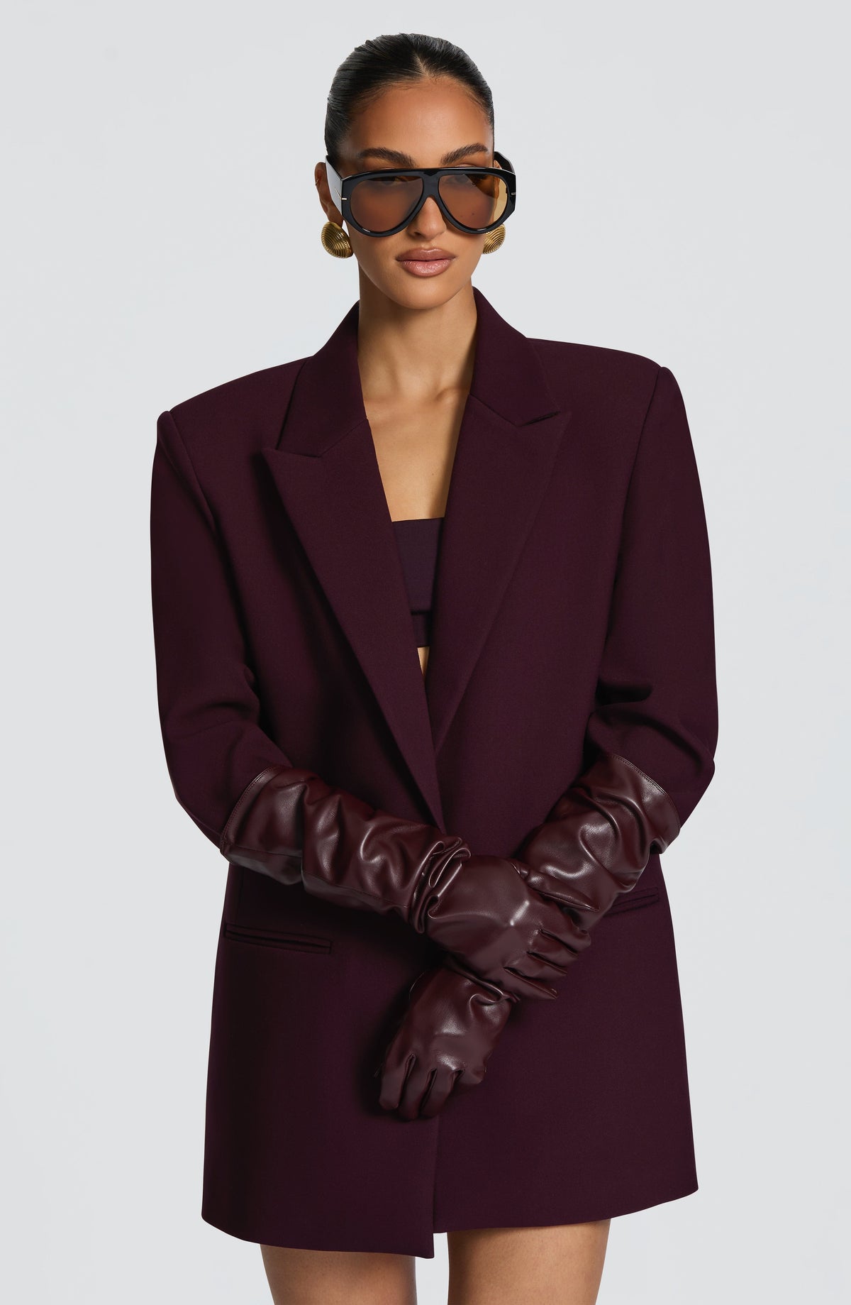 Frankie Gloves - Plum – image 2