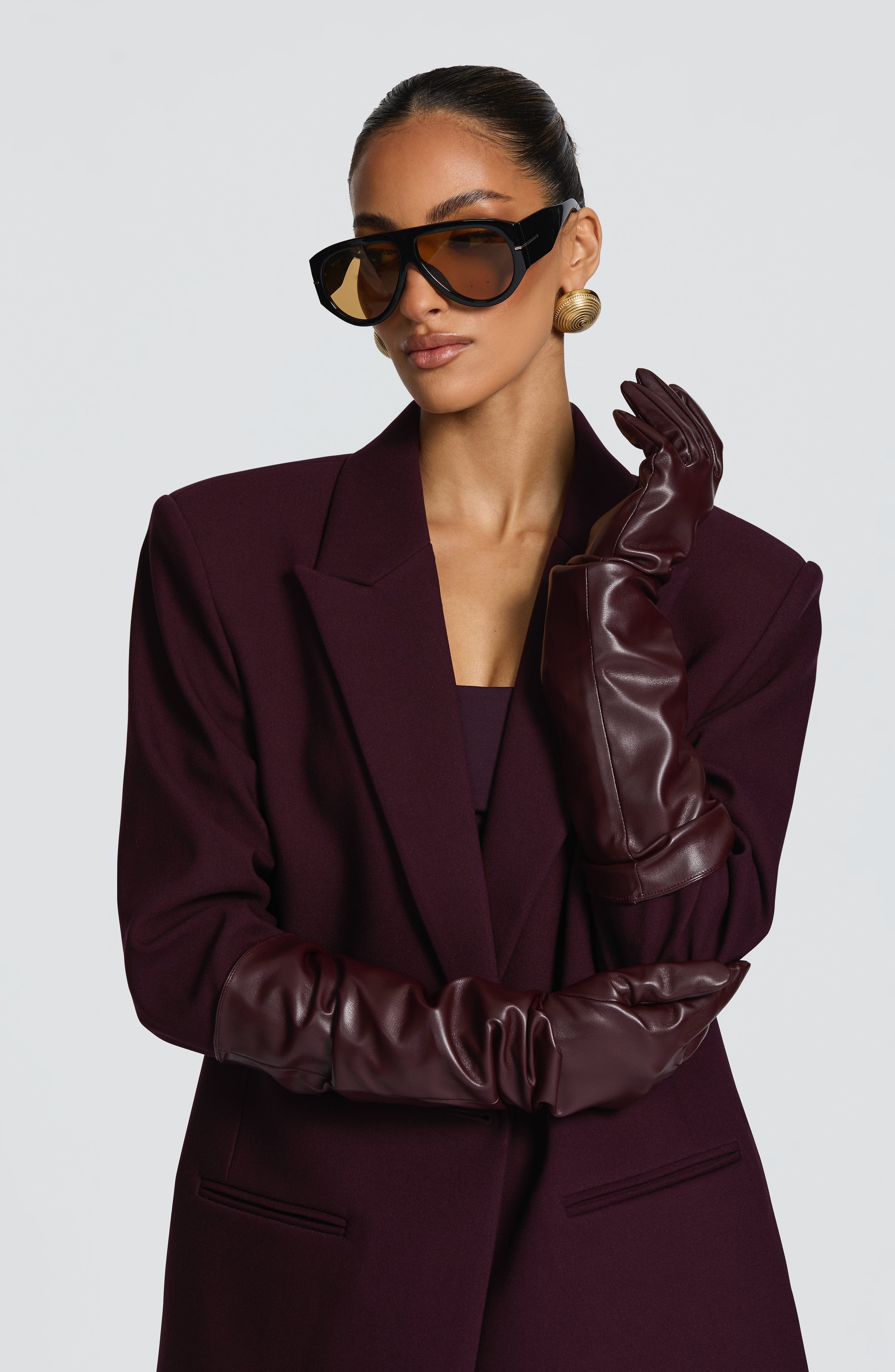 Frankie Gloves - Plum – image 4