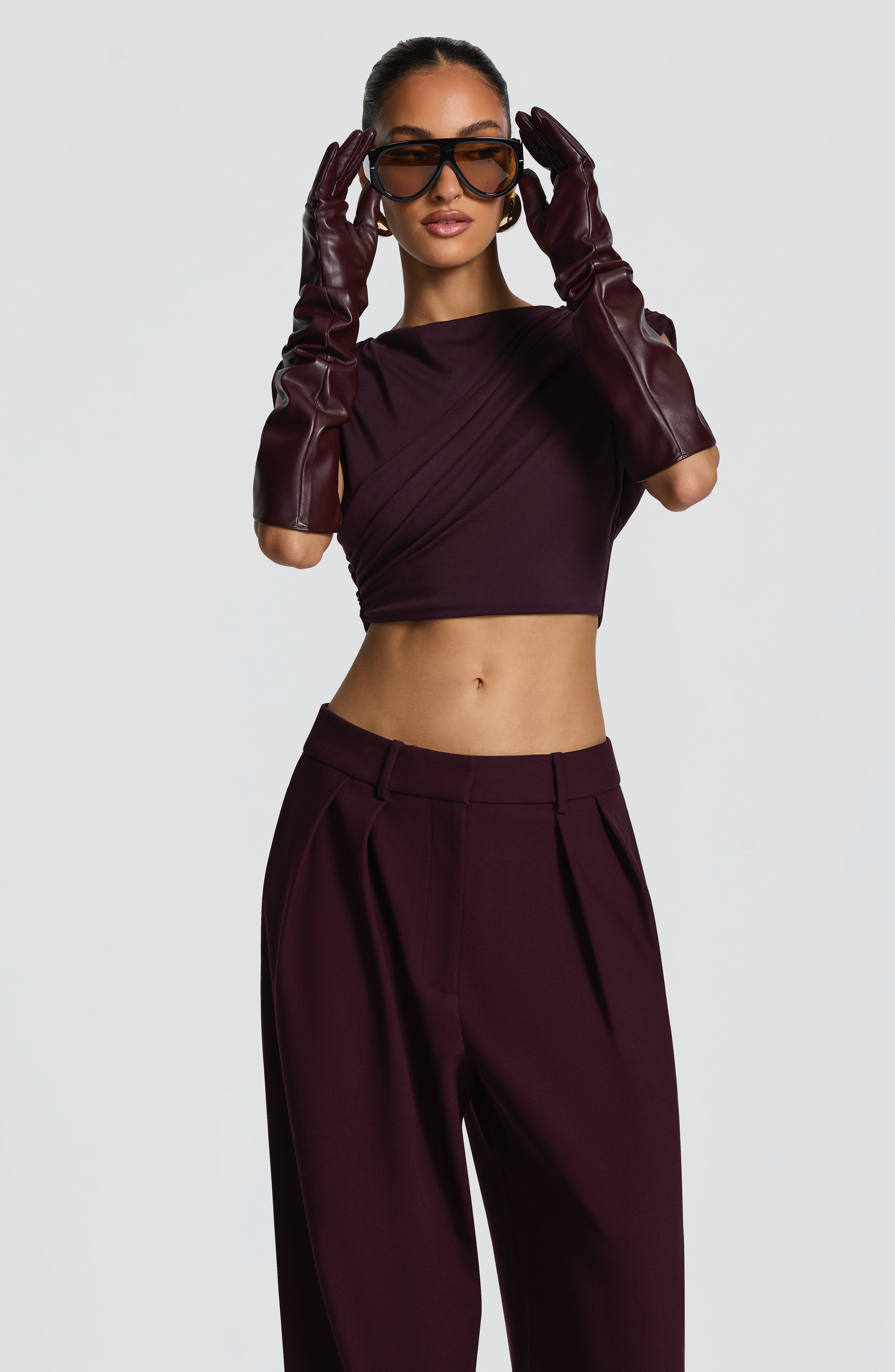 Frankie Gloves - Plum – image 7